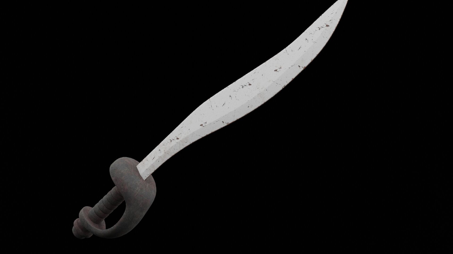 Moon Sword Weapon Low-poly 3D model_3