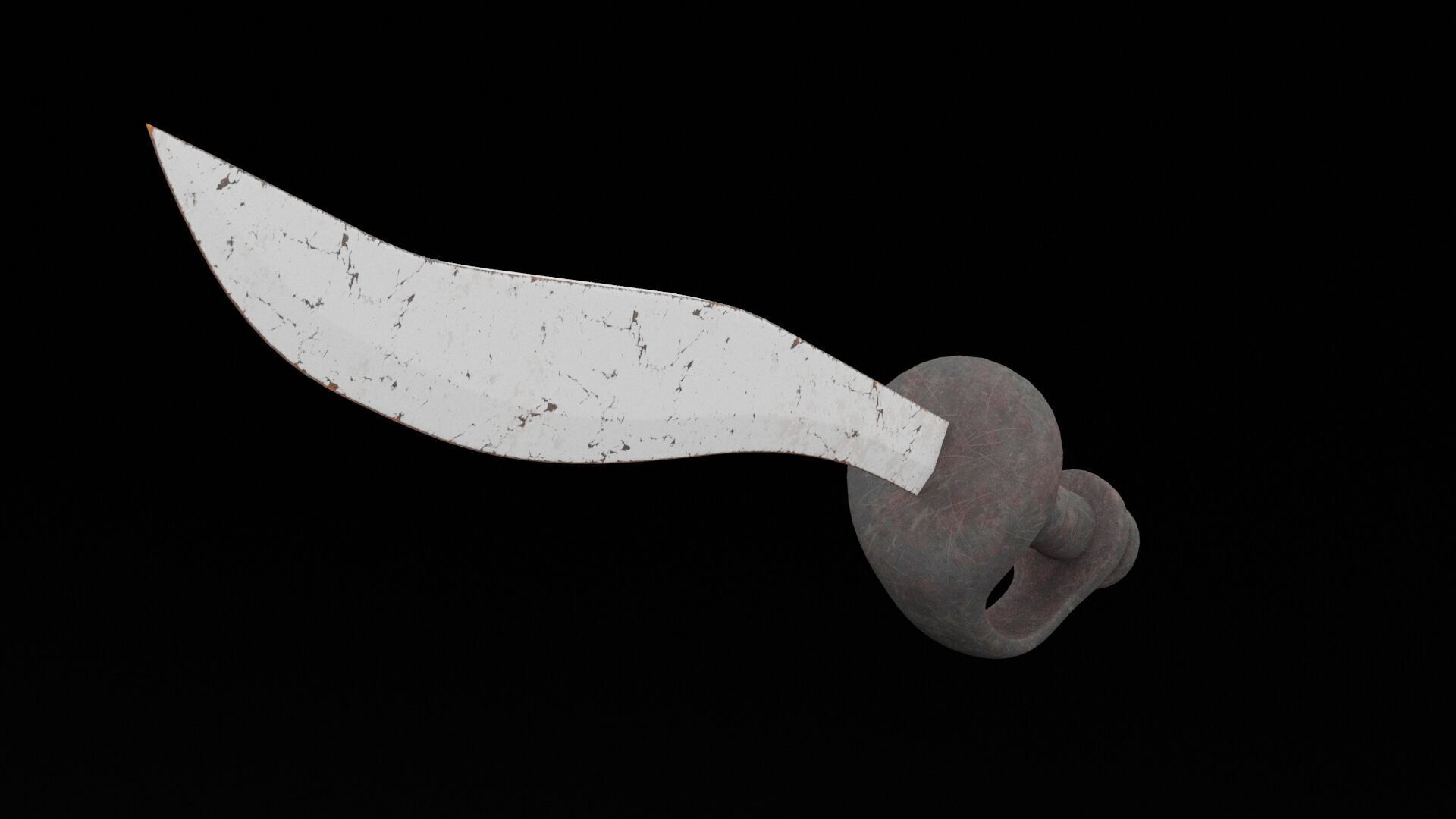 Moon Sword Weapon Low-poly 3D model_1