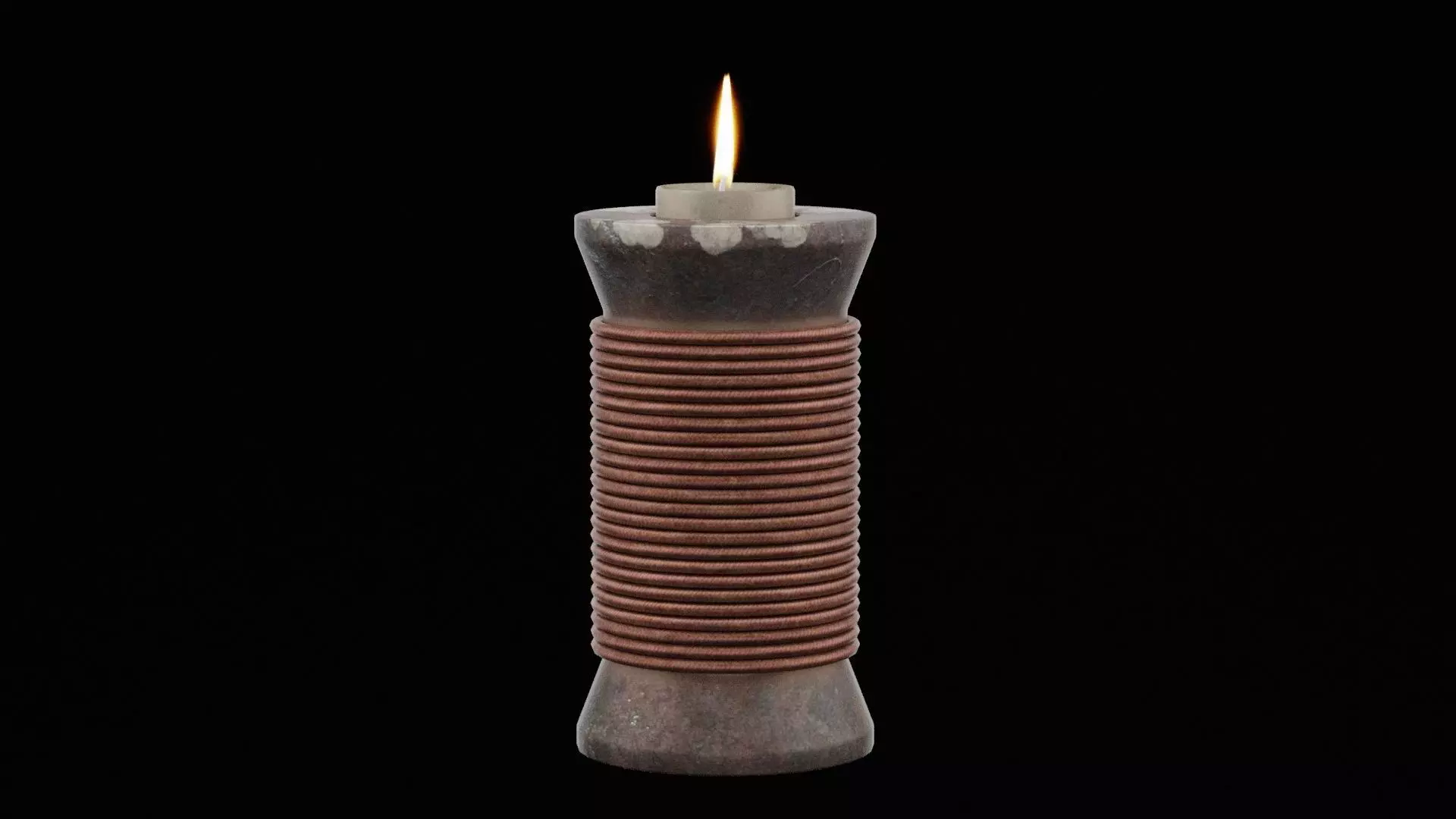 Candlelight Holder Low-poly 3D model_0