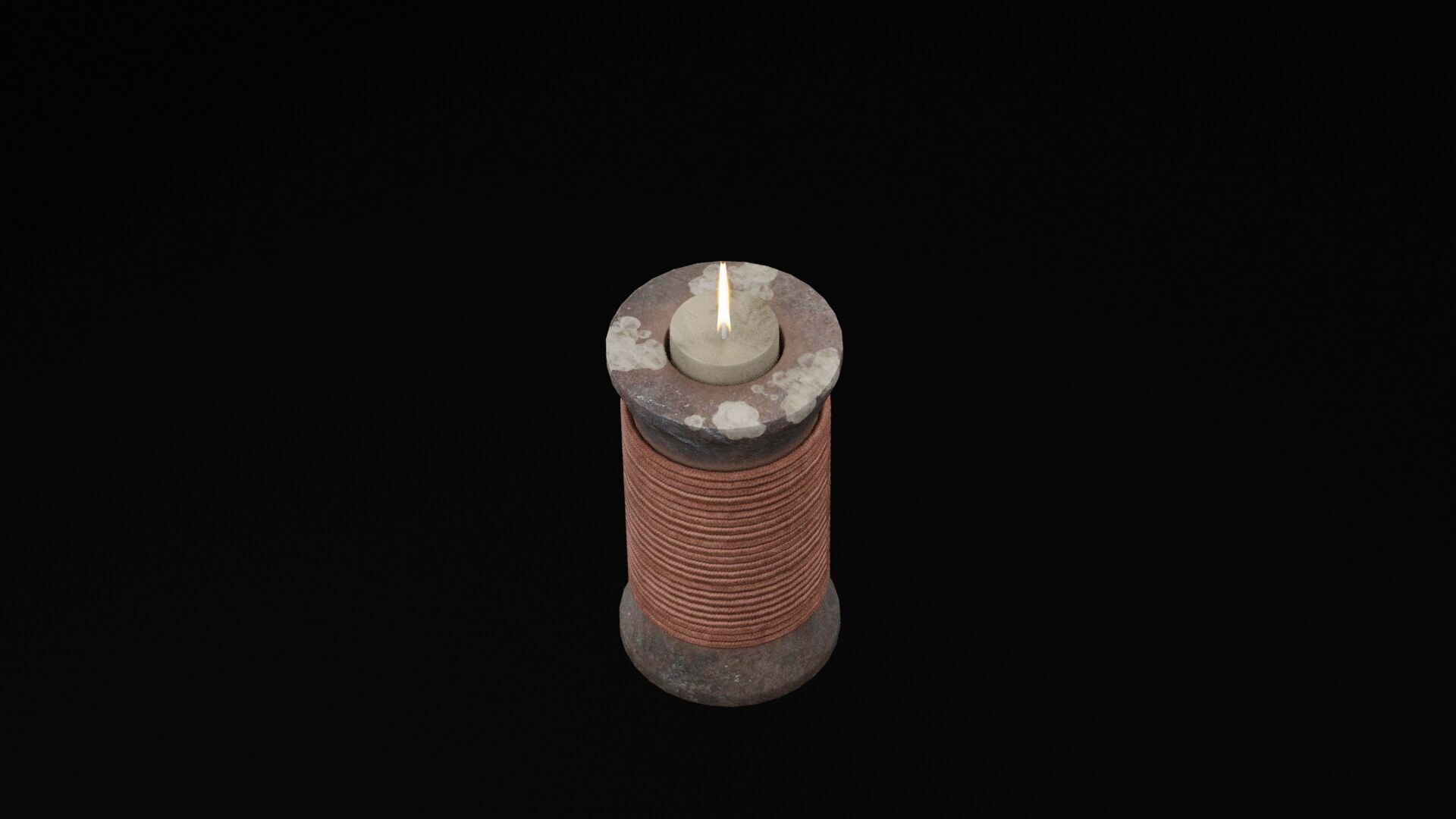 Candlelight Holder Low-poly 3D model_4
