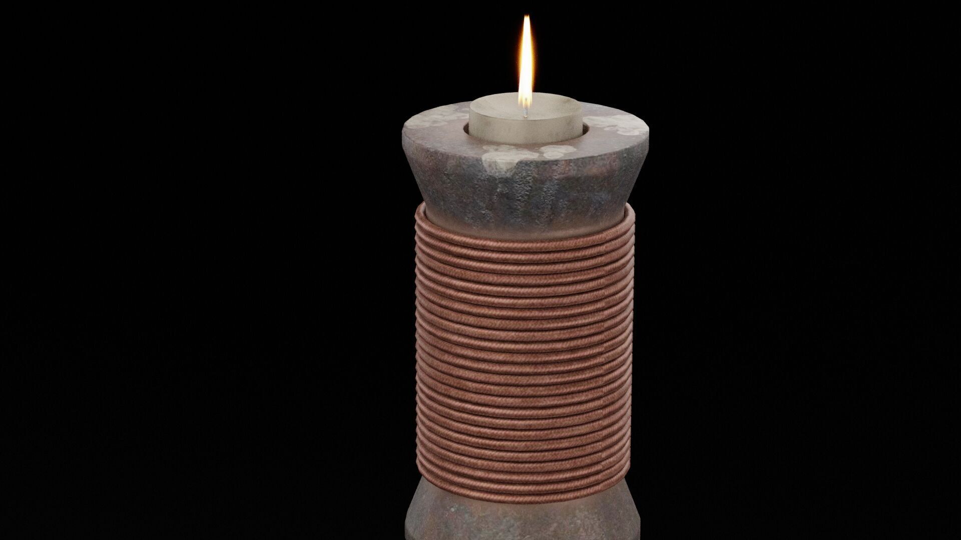 Candlelight Holder Low-poly 3D model_2