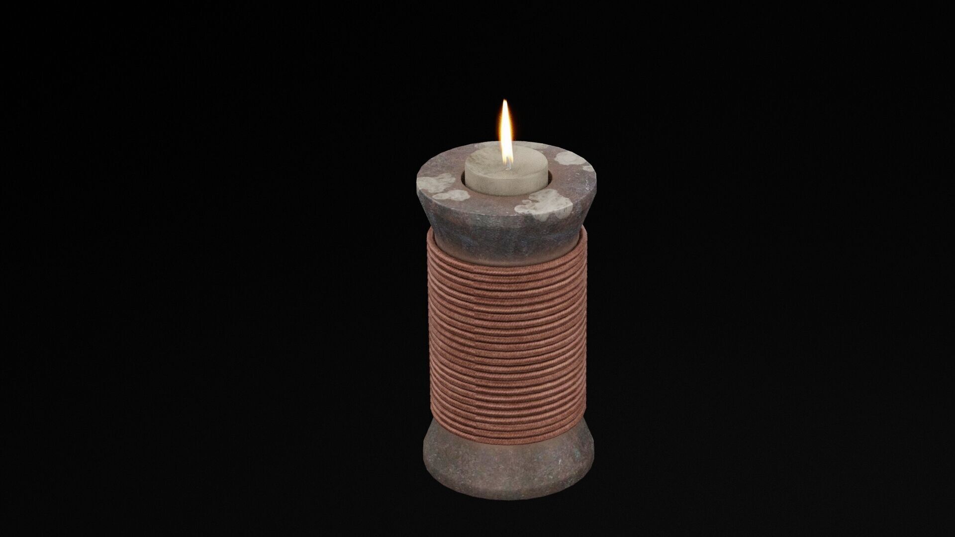 Candlelight Holder Low-poly 3D model_1