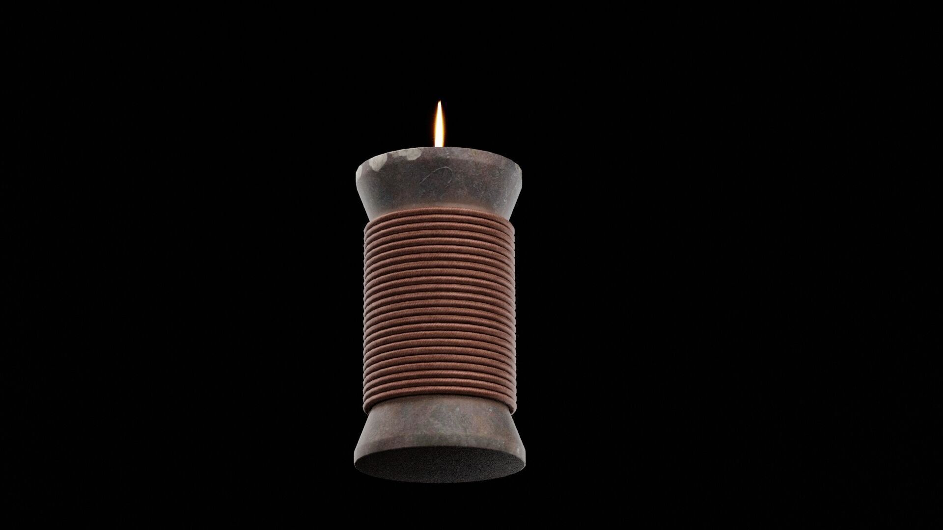 Candlelight Holder Low-poly 3D model_3