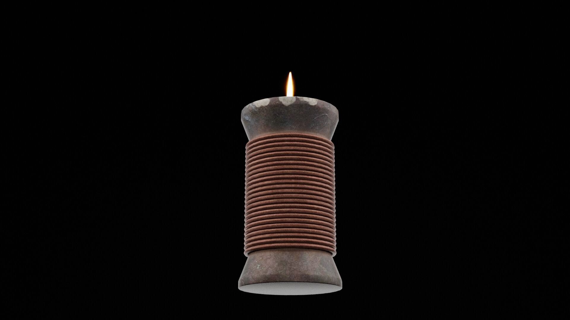 Candlelight Holder Low-poly 3D model_6