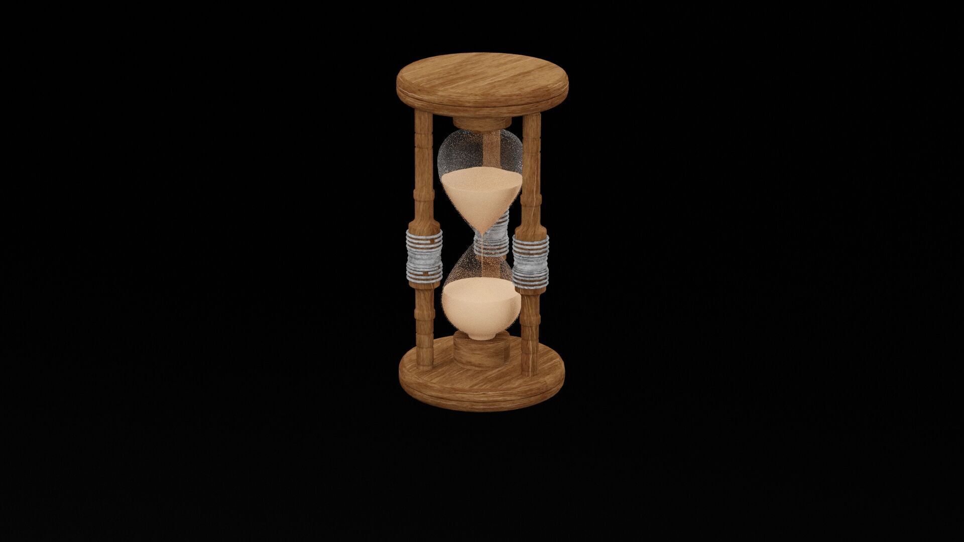 Antique Hourglass 3D model_1