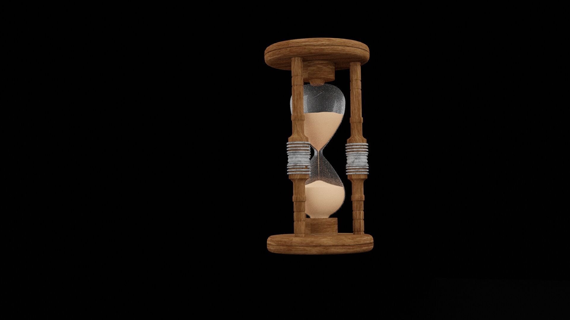 Antique Hourglass 3D model_5