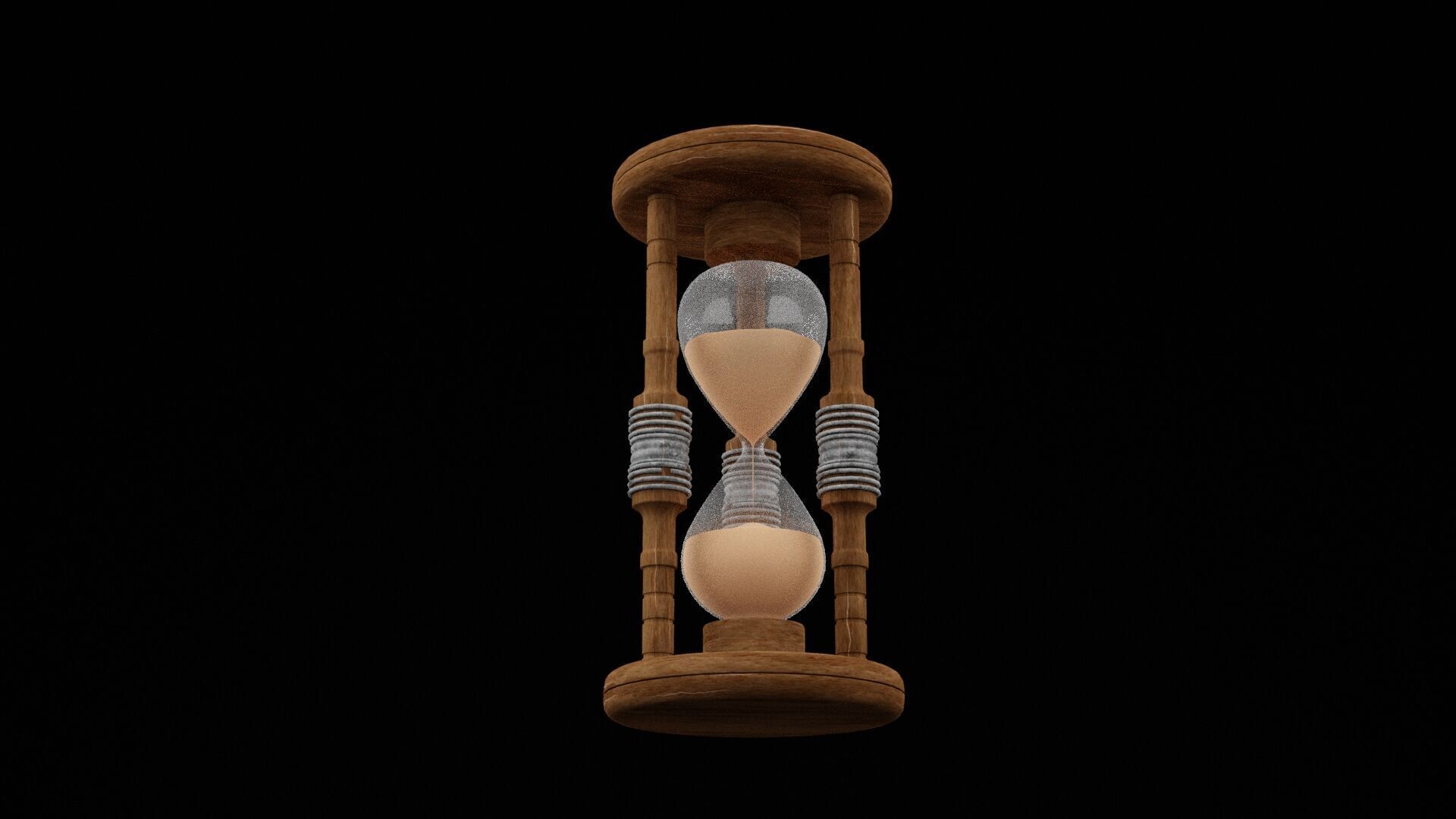 Antique Hourglass 3D model_6