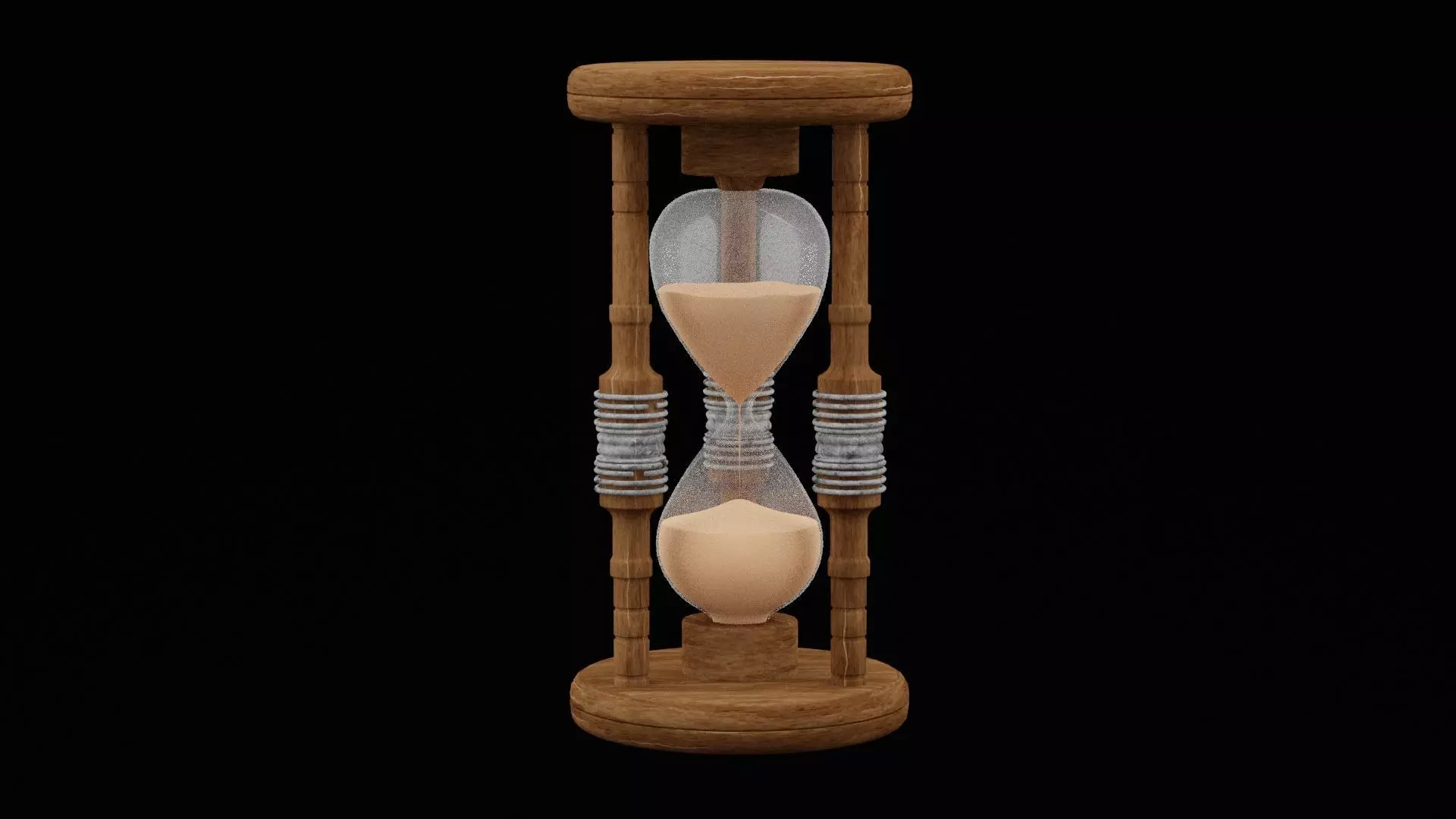 Antique Hourglass 3D model_0