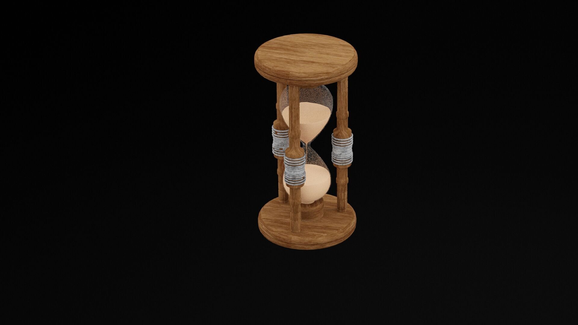 Antique Hourglass 3D model_2