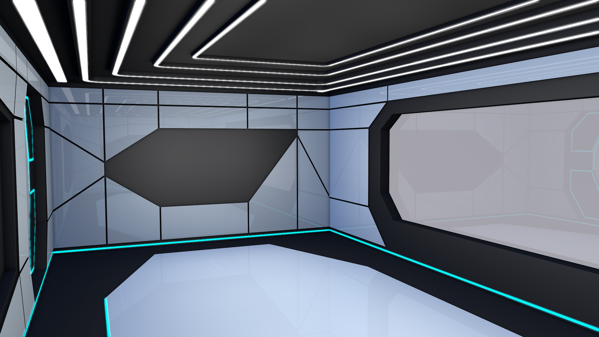 Sci Fi Room 3D model_1