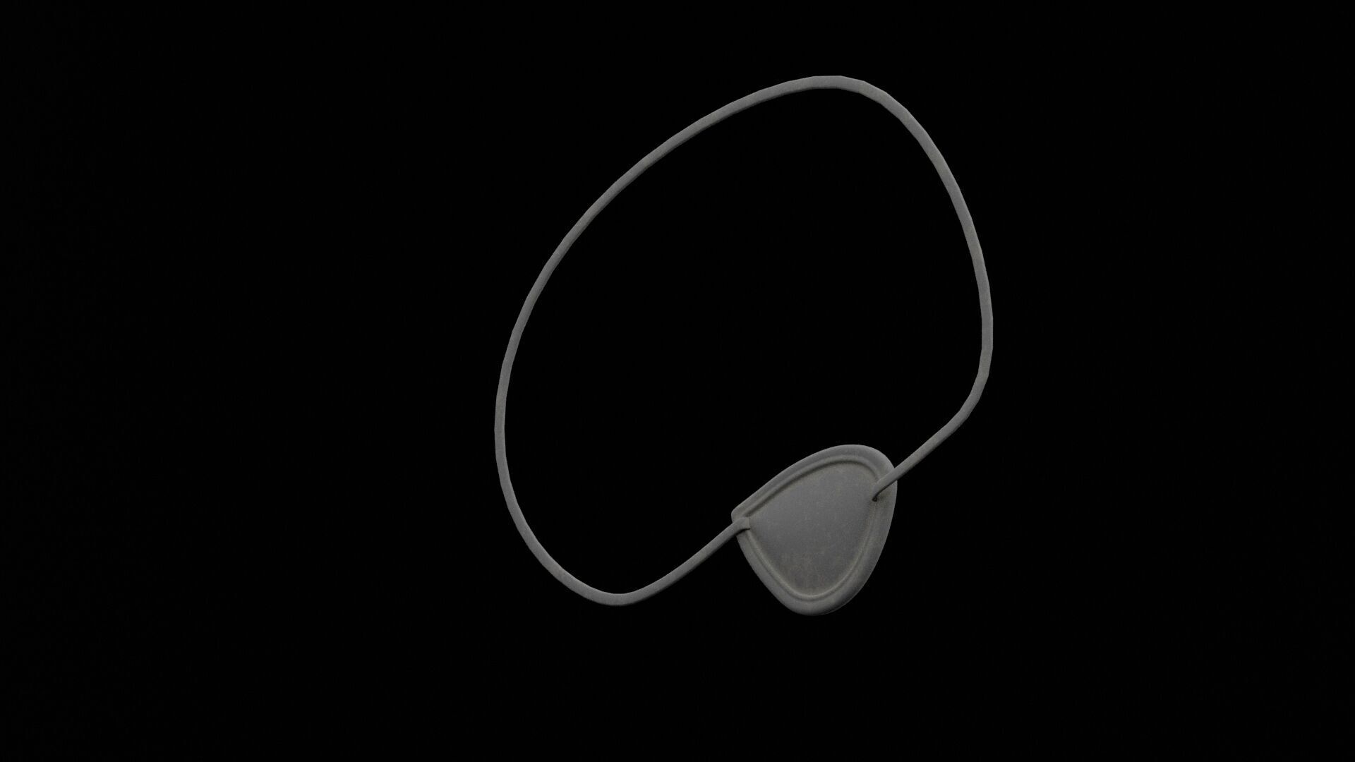 Pirate Eyepatch Low-poly 3D model_3