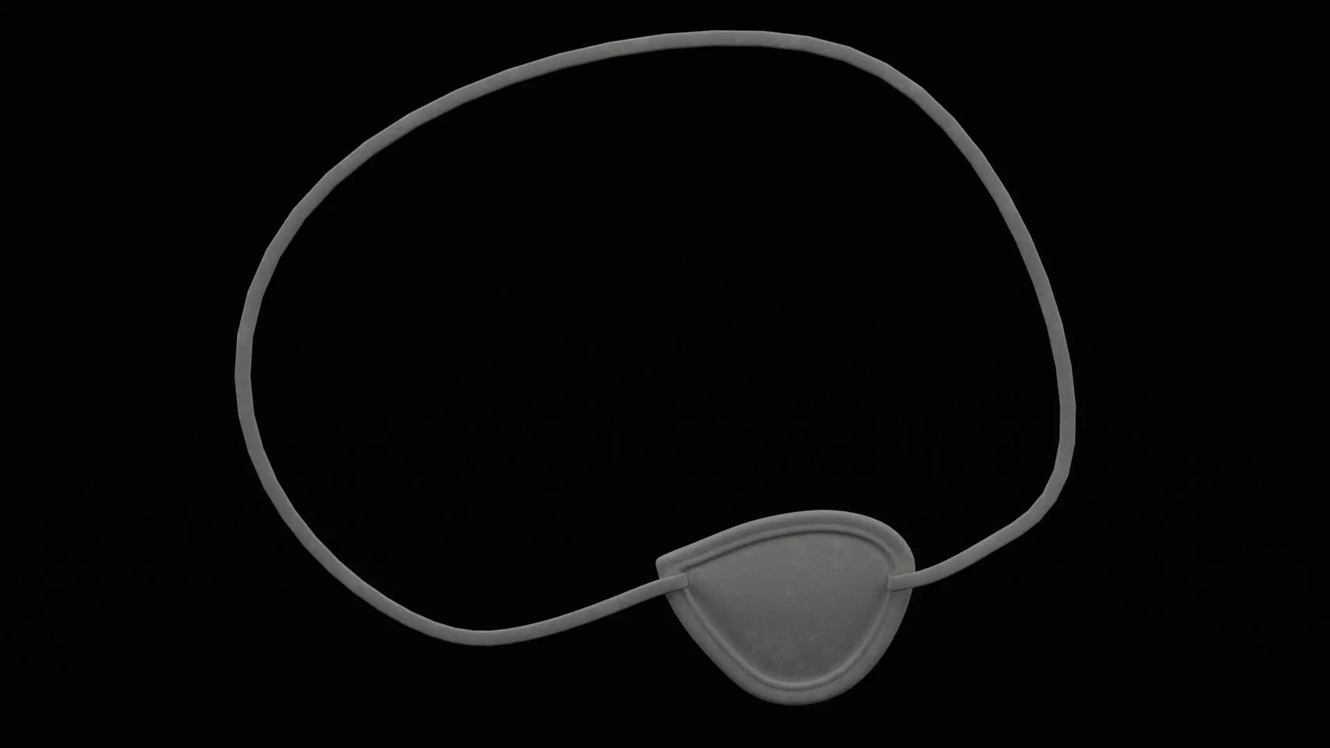 Pirate Eyepatch Low-poly 3D model_0