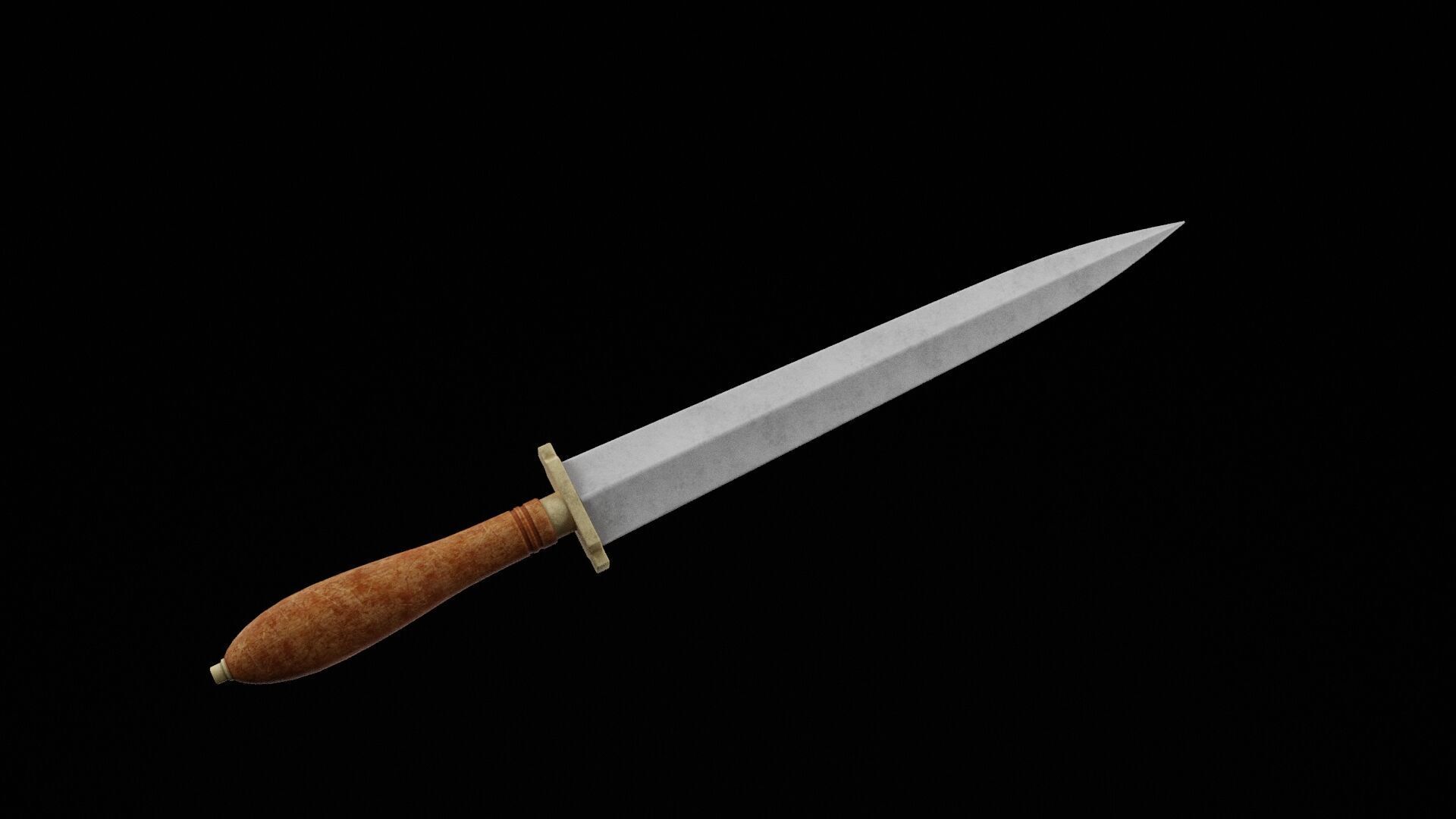 Dagger Weapon Low-poly 3D model_6