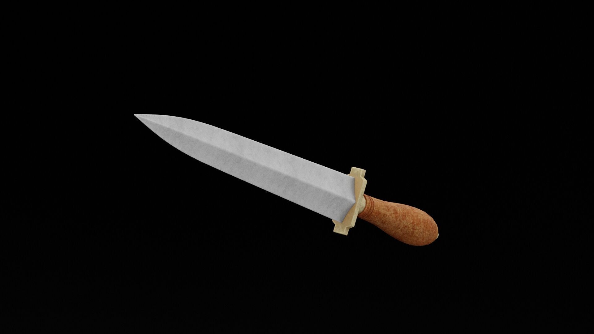 Dagger Weapon Low-poly 3D model_1