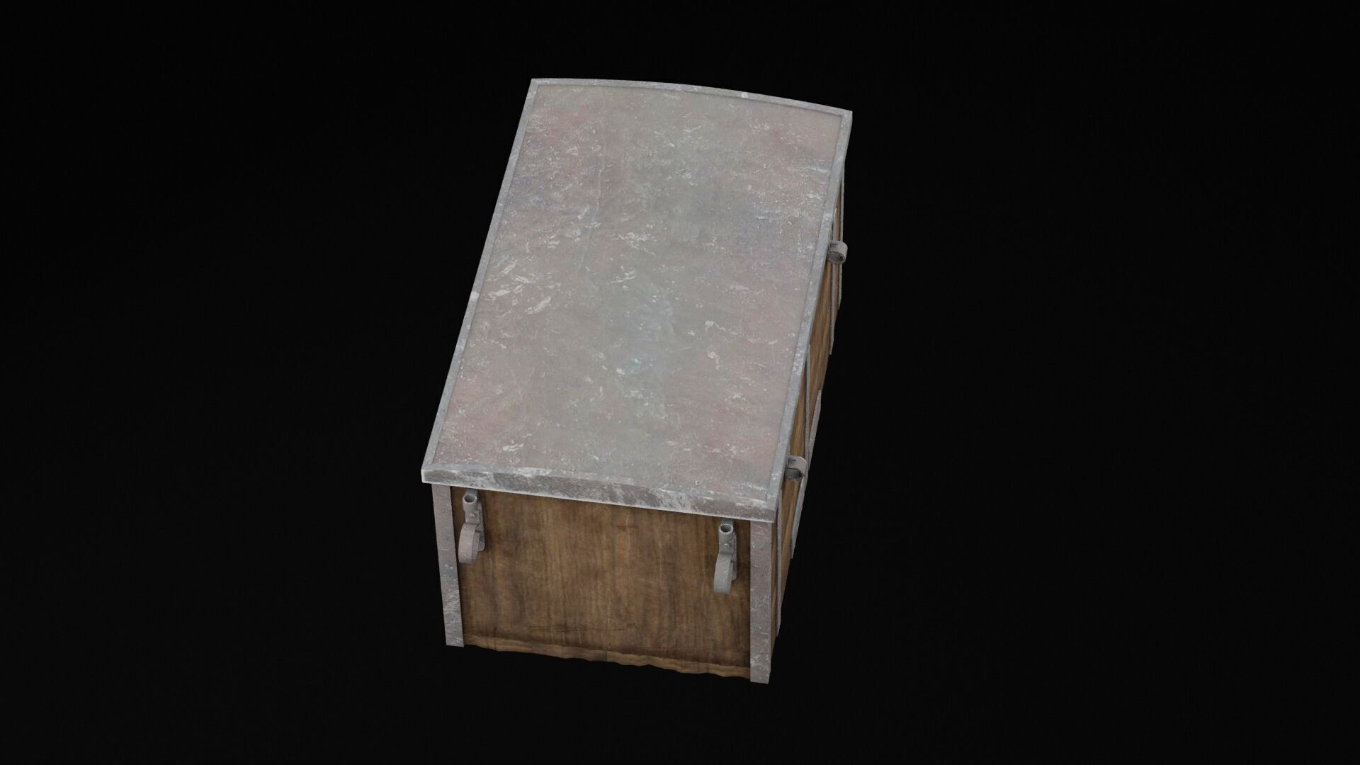 Cannon Ball Large Chest Low-poly 3D model_4