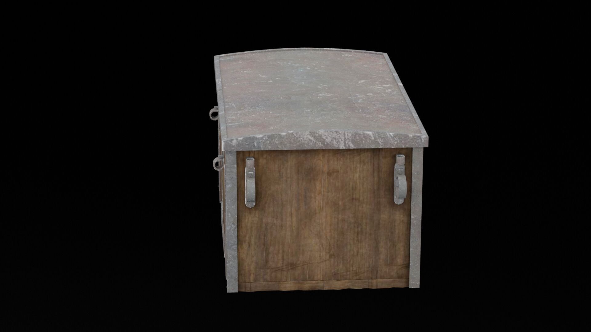 Cannon Ball Large Chest Low-poly 3D model_1