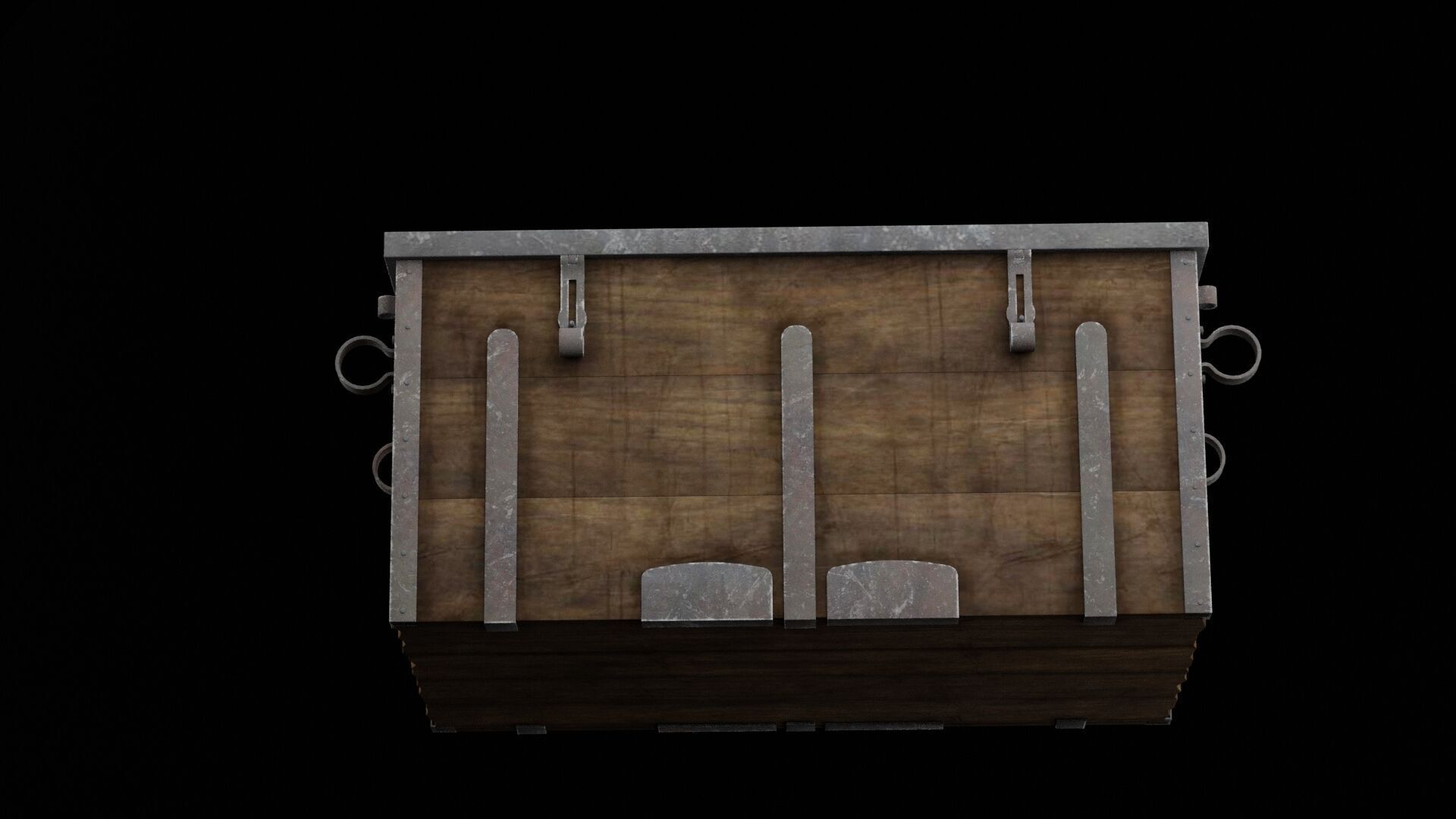 Cannon Ball Large Chest Low-poly 3D model_3