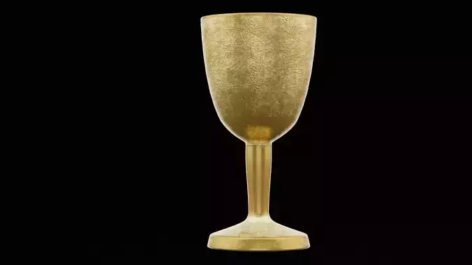 Golden Chalice  Low-poly 3D model