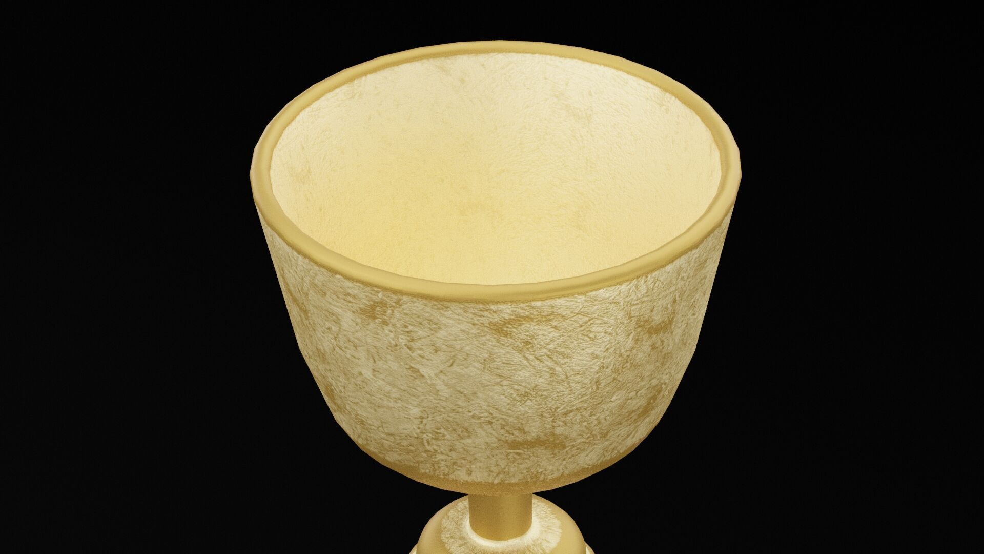 Golden Chalice Low-poly 3D model_2