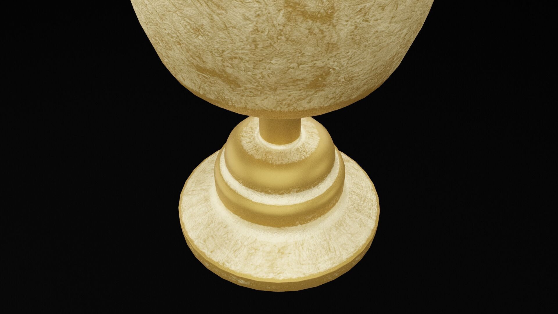 Golden Chalice Low-poly 3D model_5