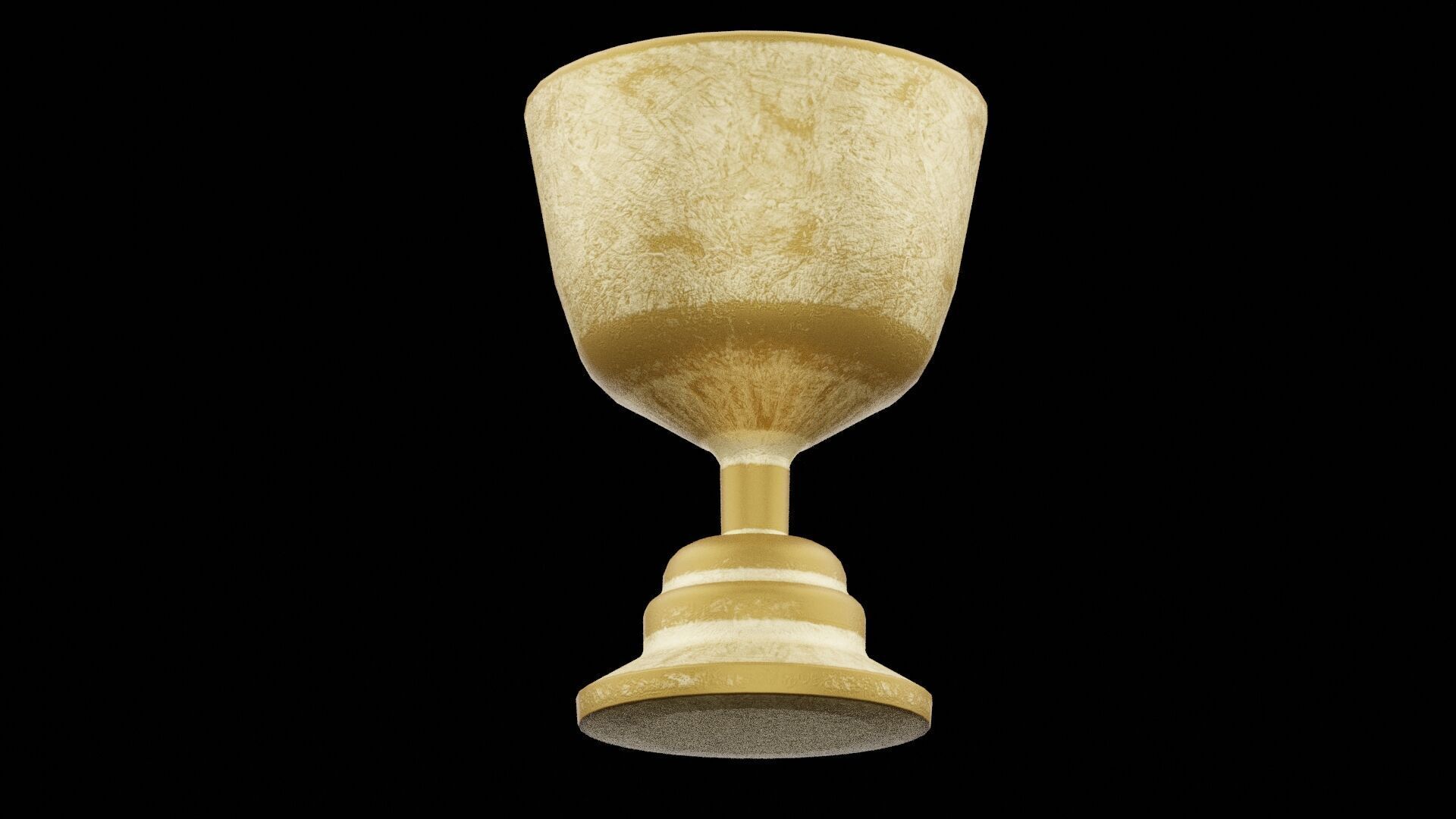 Golden Chalice Low-poly 3D model_3
