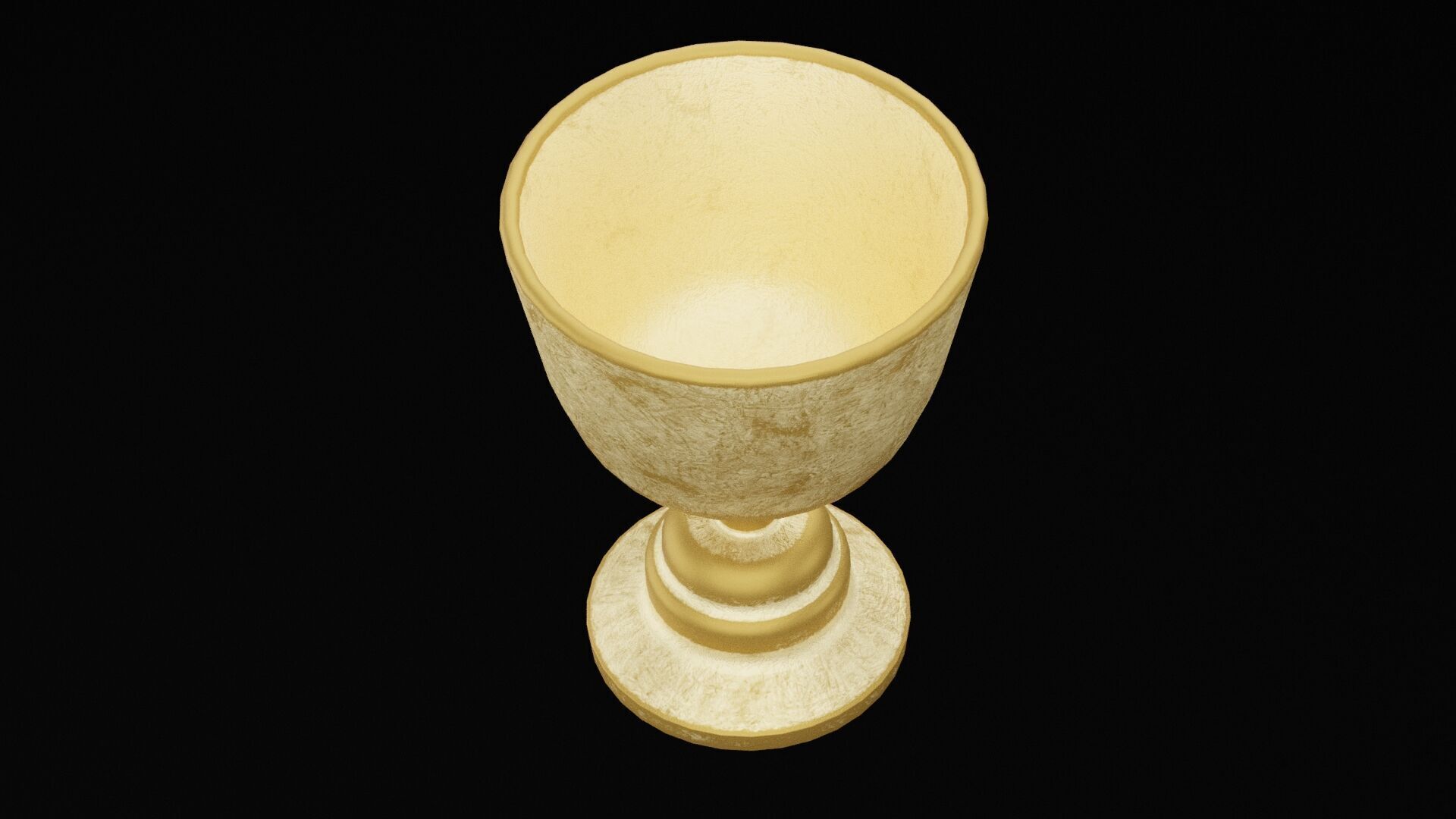 Golden Chalice Low-poly 3D model_4