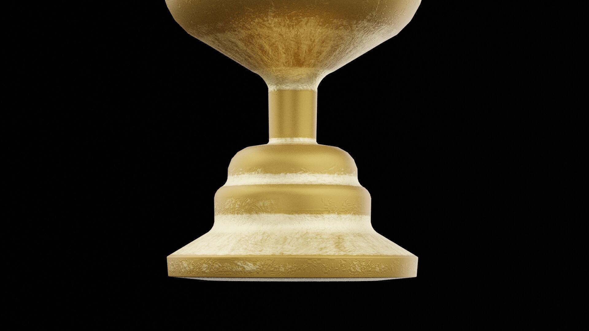 Golden Chalice Low-poly 3D model_1