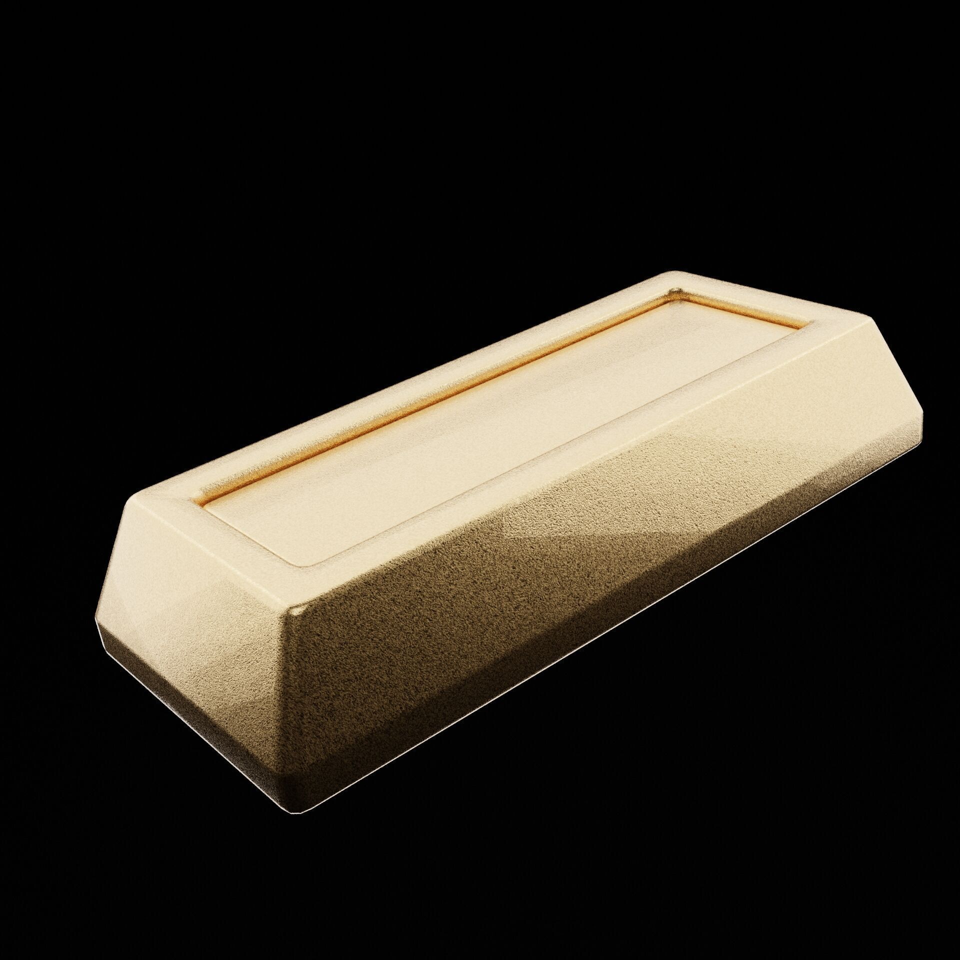 Golden Bar Low-poly 3D model_7