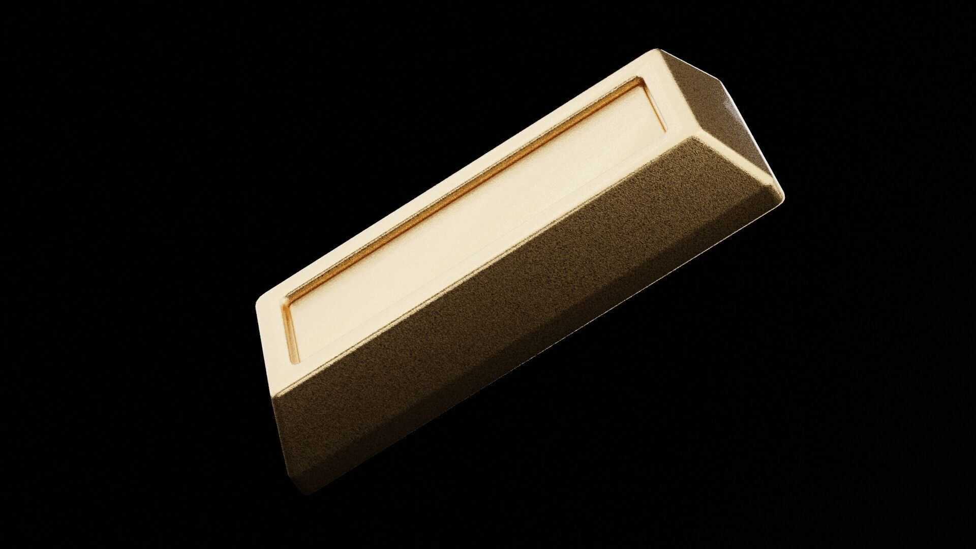 Golden Bar Low-poly 3D model_1