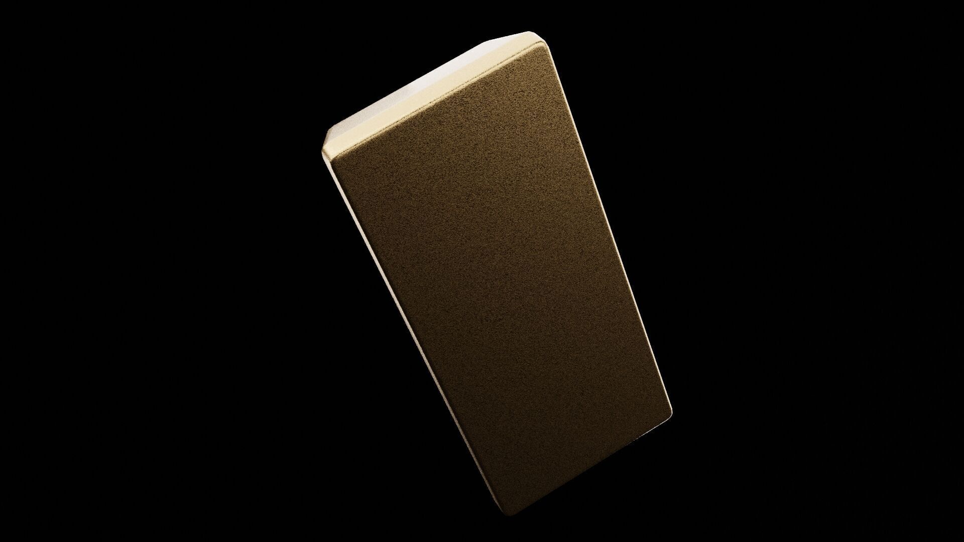 Golden Bar Low-poly 3D model_5