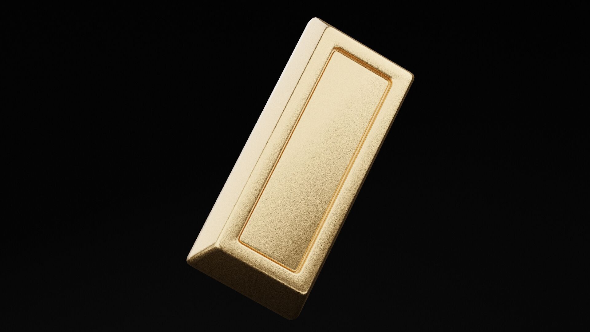 Golden Bar Low-poly 3D model_4