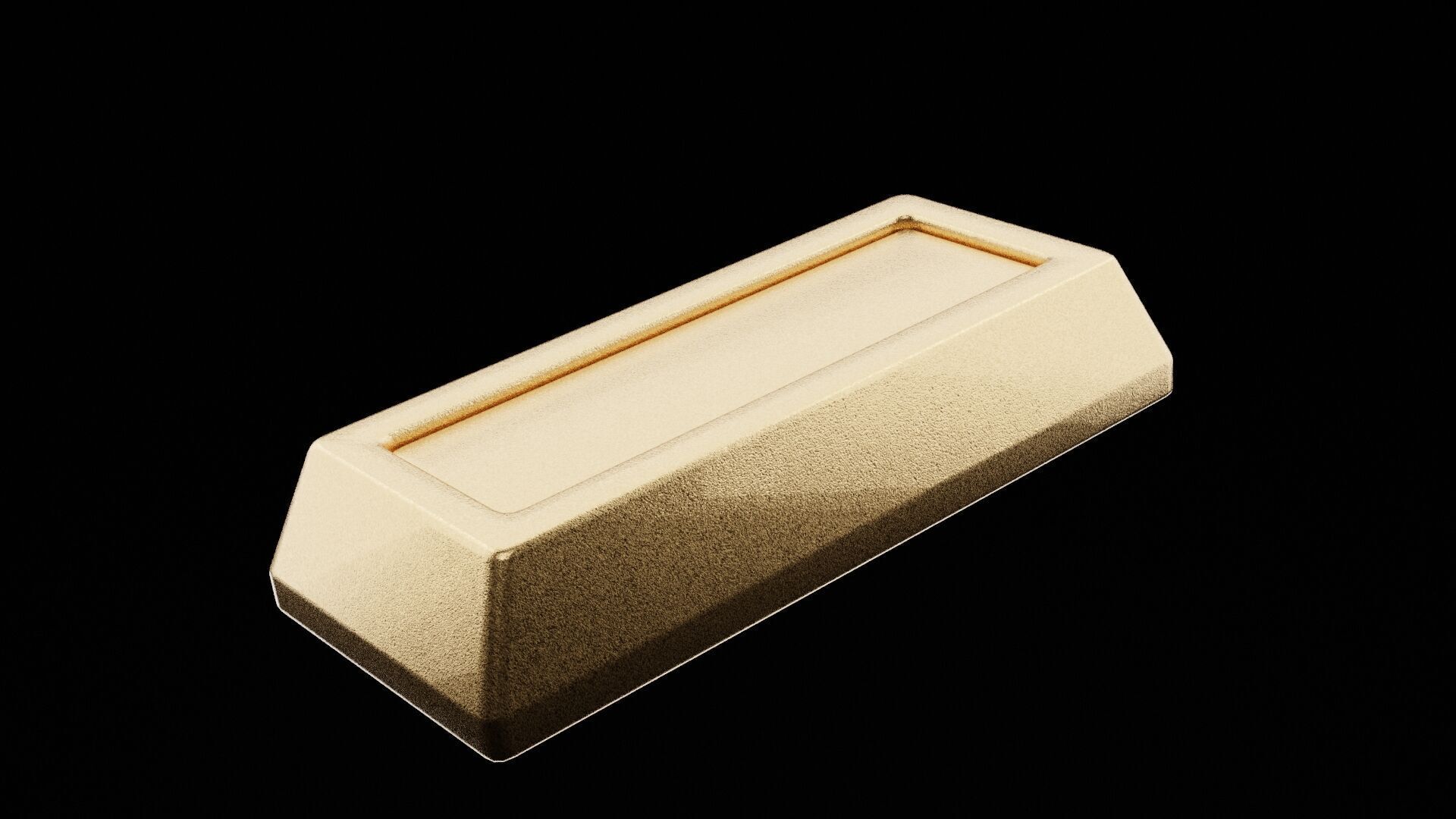 Golden Bar Low-poly 3D model_6