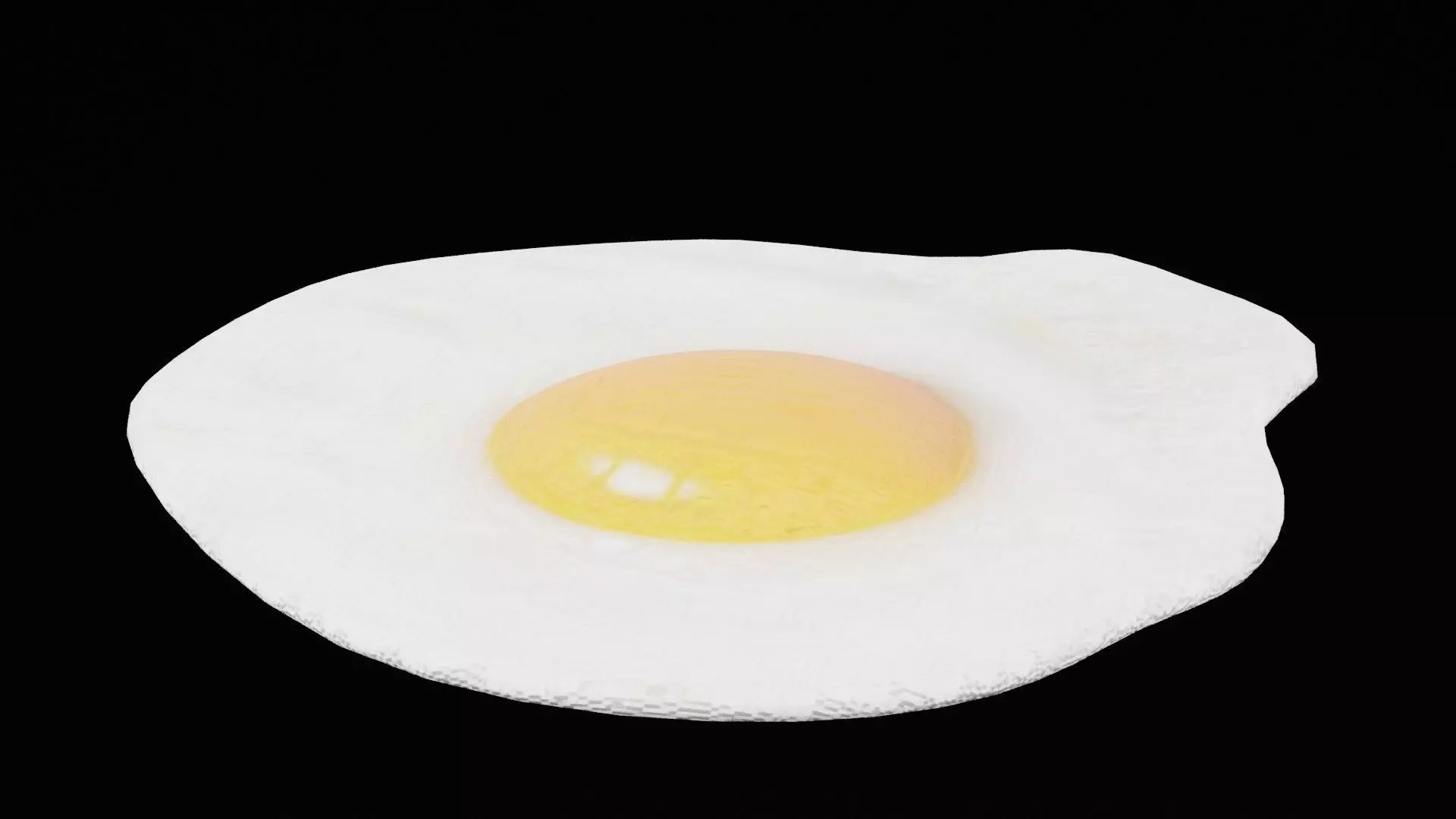 Fried Eggs Low-poly 3D model_0