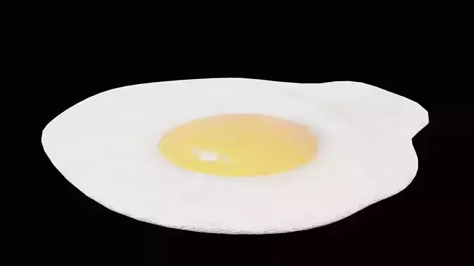 Fried Eggs  Low-poly 3D model