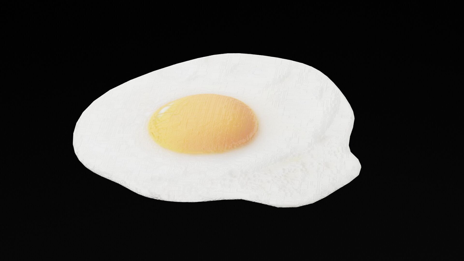 Fried Eggs Low-poly 3D model_2