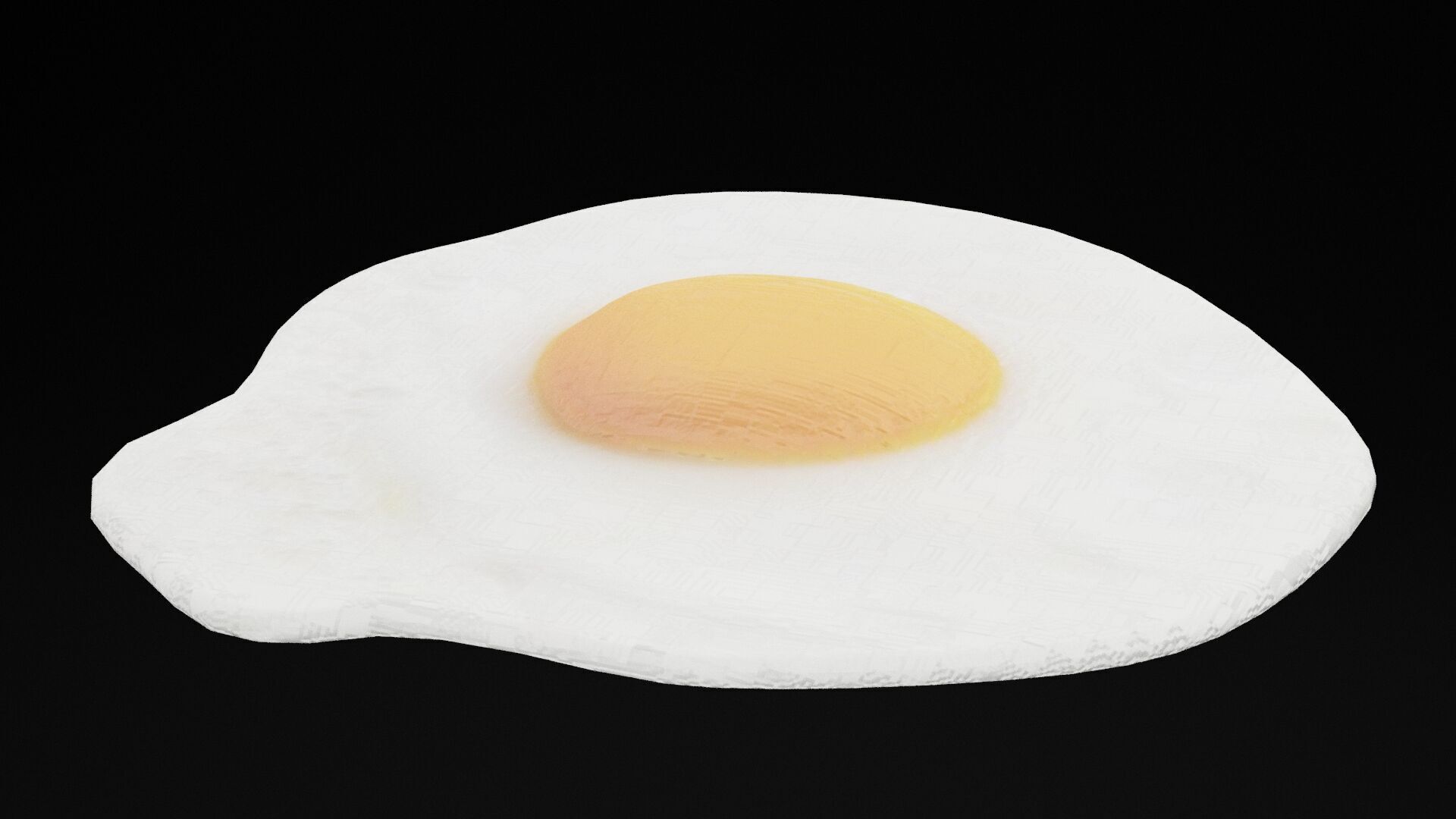Fried Eggs Low-poly 3D model_3