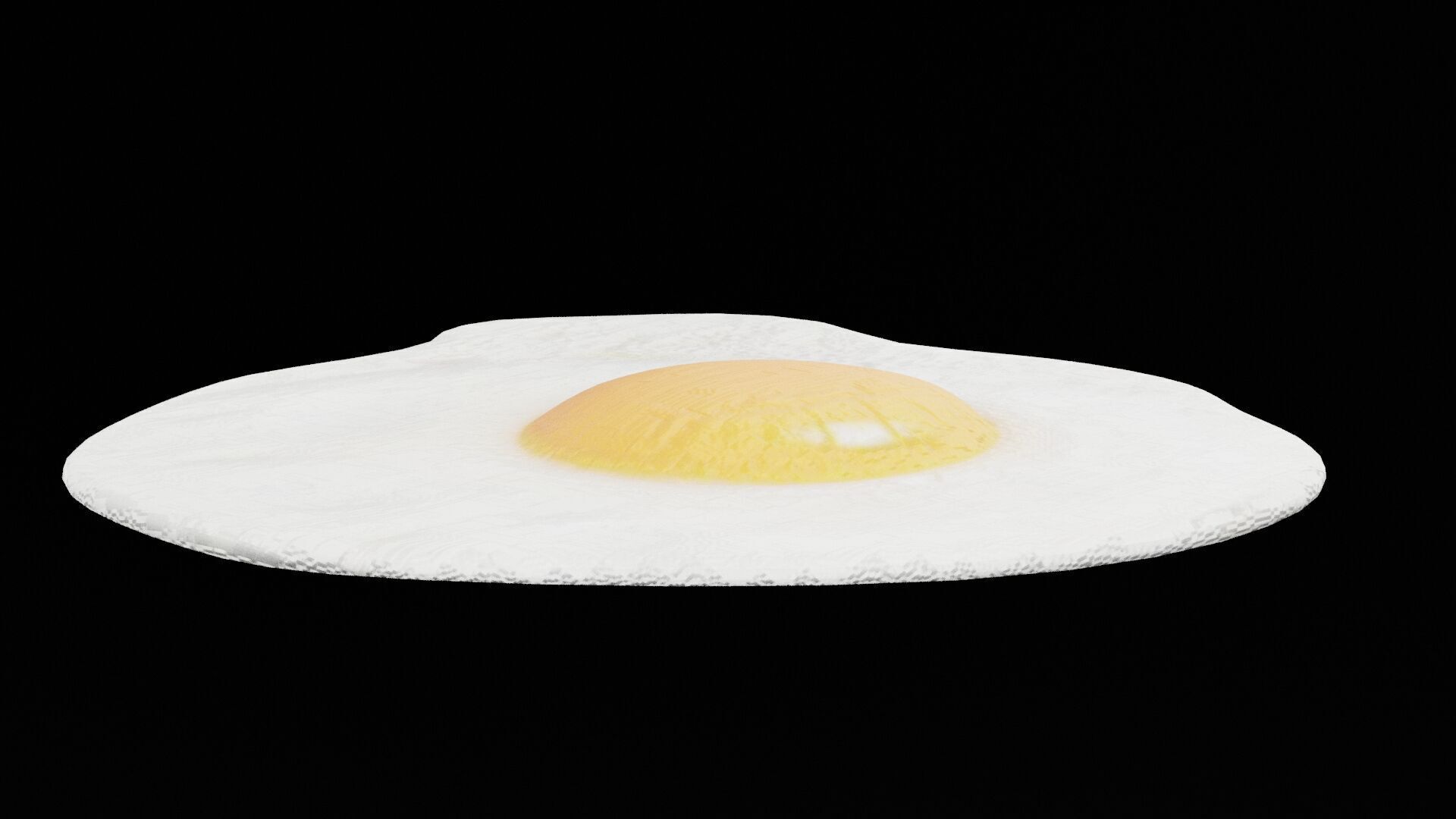 Fried Eggs Low-poly 3D model_4