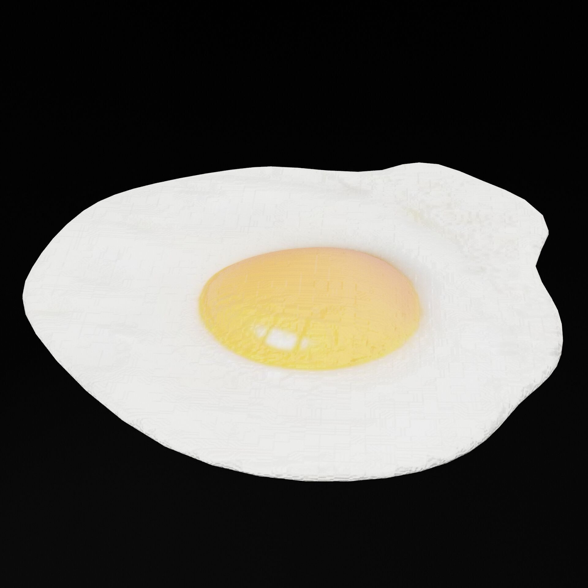 Fried Eggs Low-poly 3D model_6