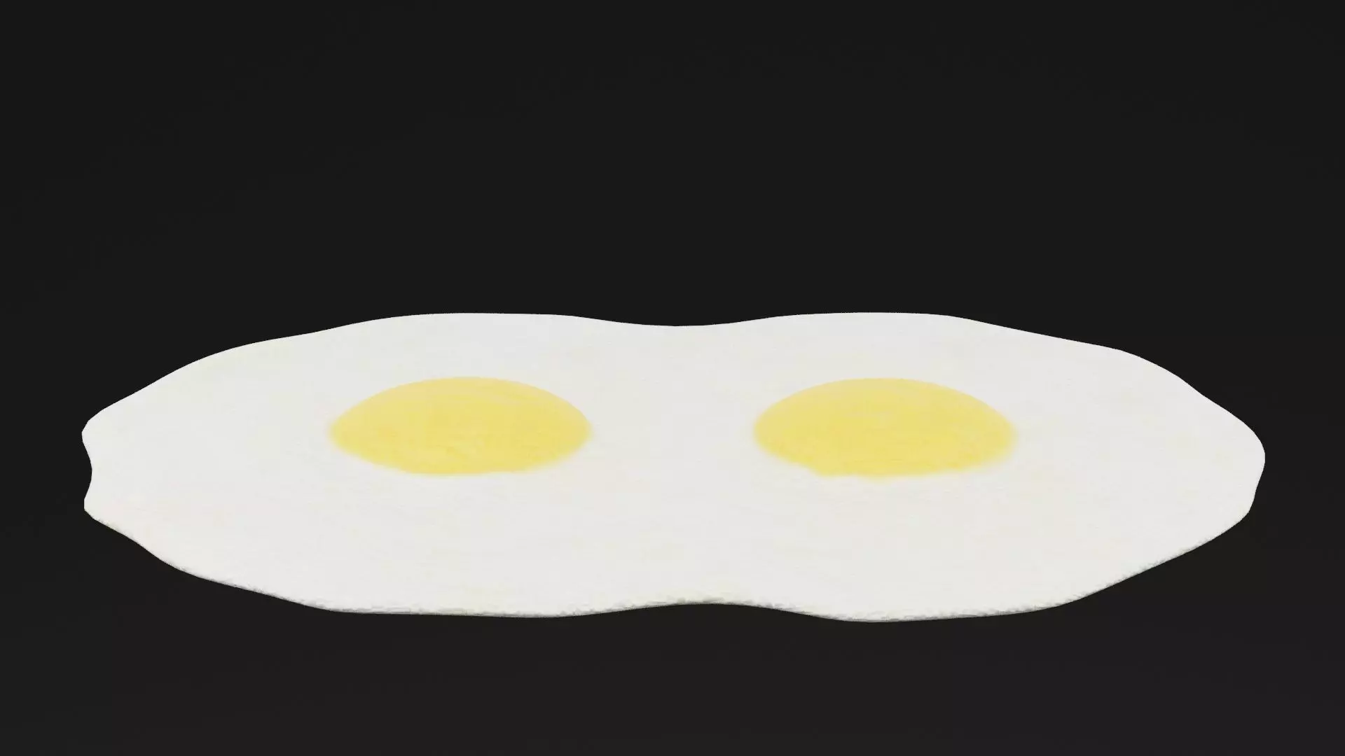Fried Eggs Low-poly 3D model_0