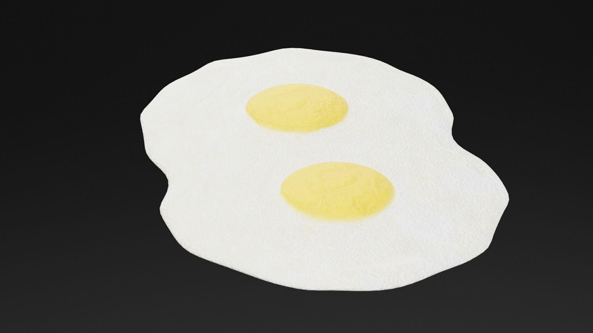 Fried Eggs Low-poly 3D model_4