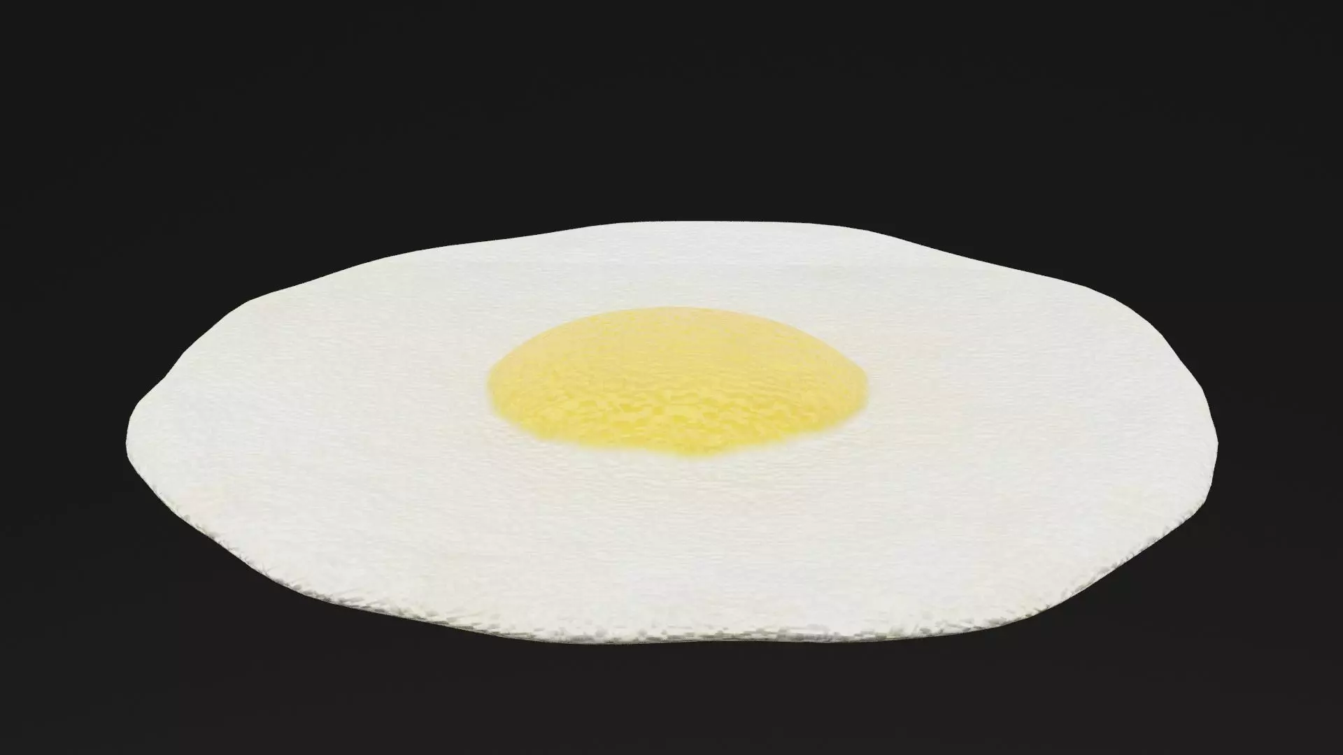 Fried Eggs Low-poly 3D model_0