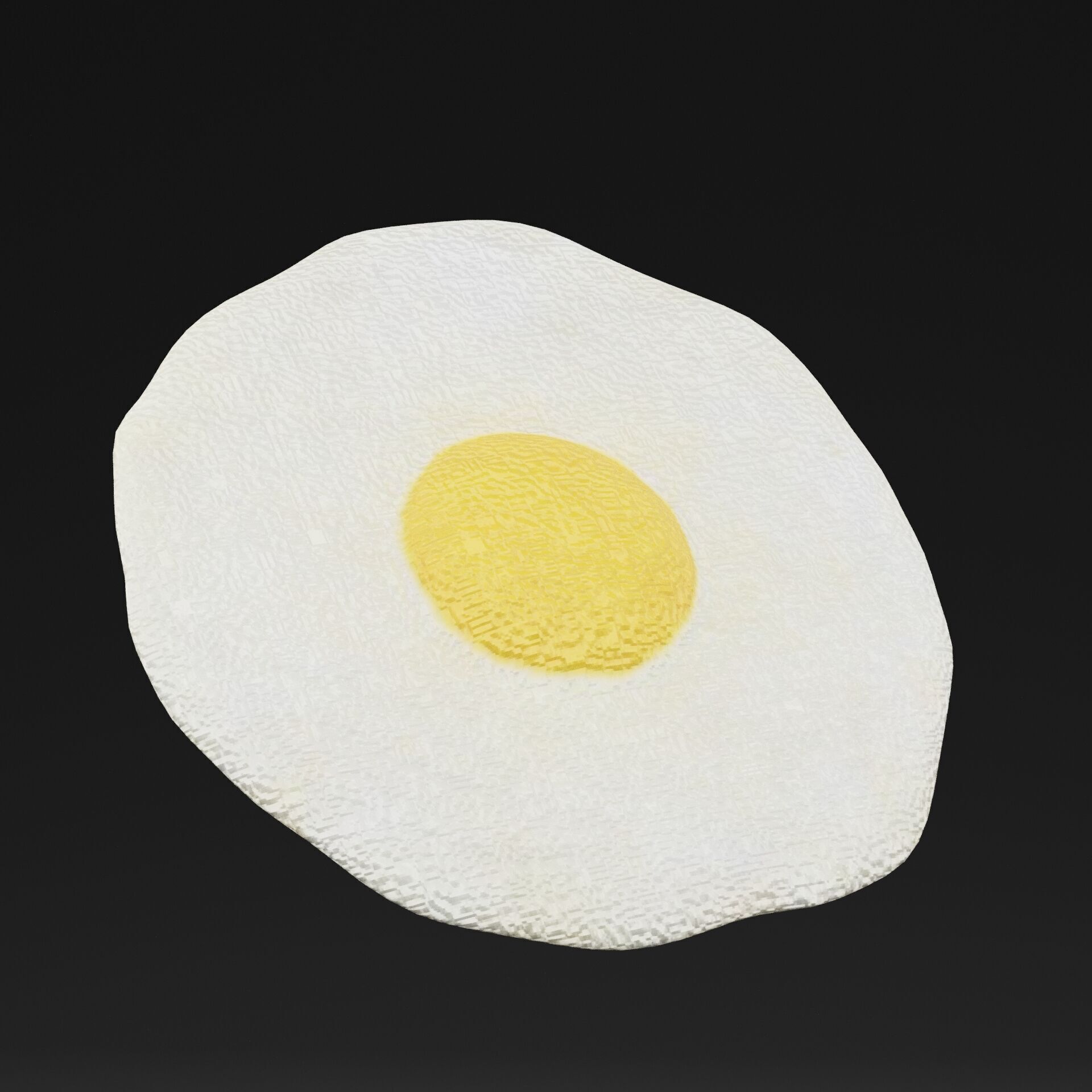 Fried Eggs Low-poly 3D model_6