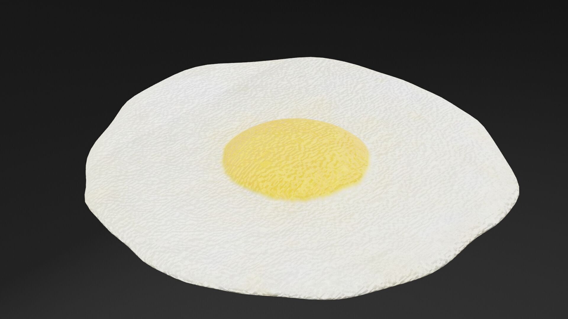 Fried Eggs Low-poly 3D model_1