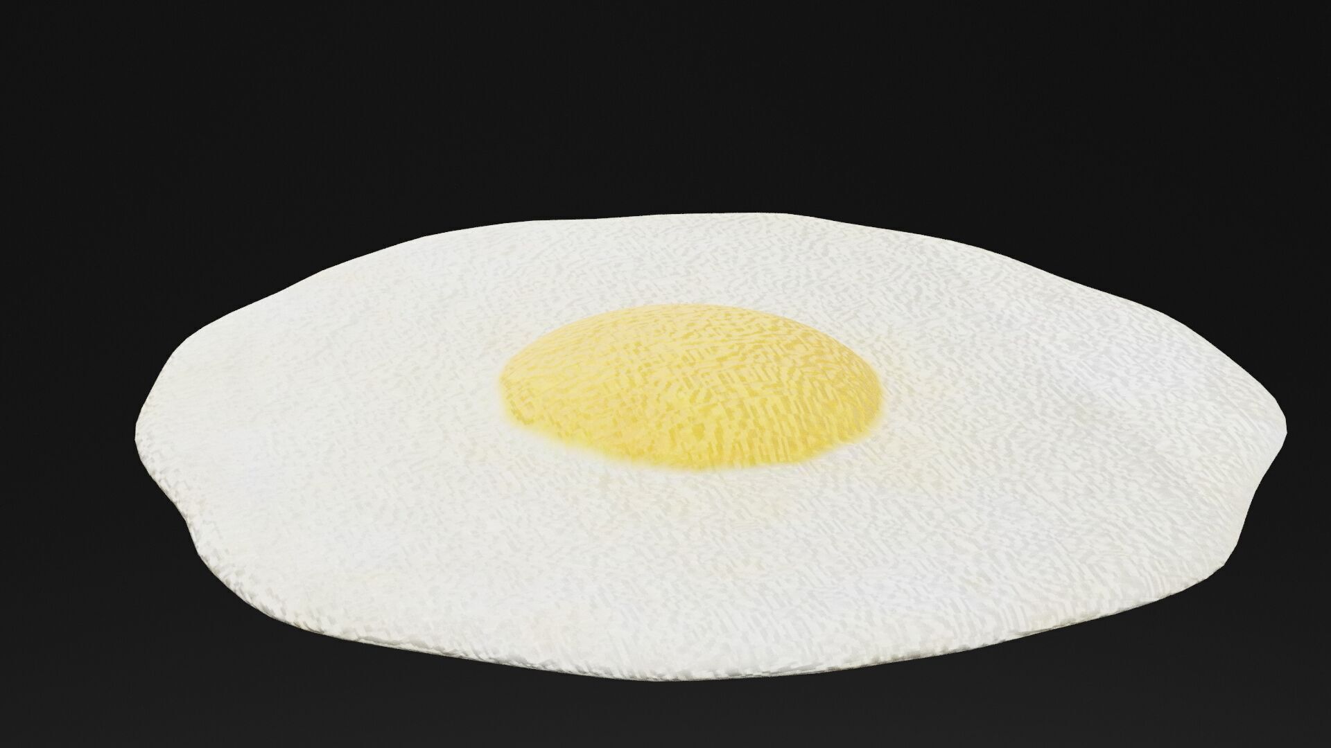 Fried Eggs Low-poly 3D model_3