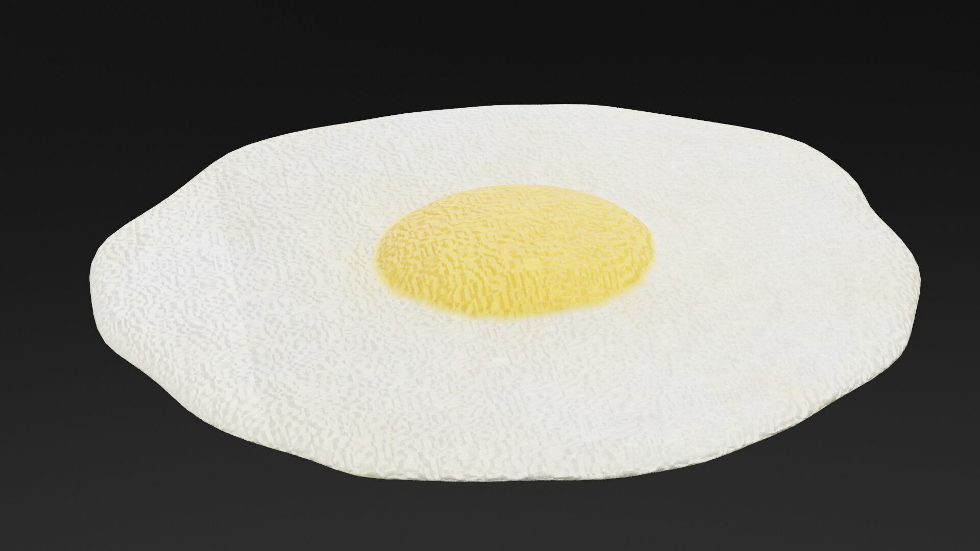 Fried Eggs Low-poly 3D model_2