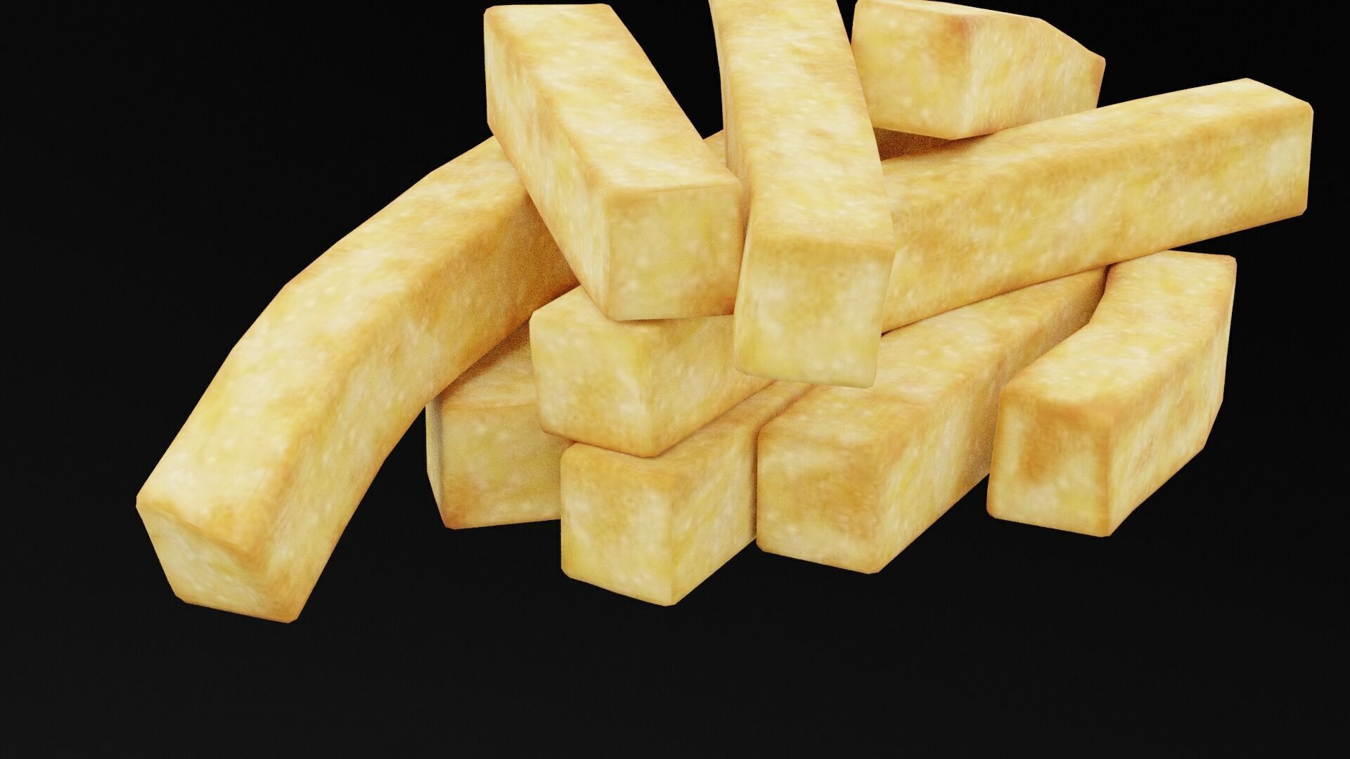 French Fries Low-poly 3D model_3