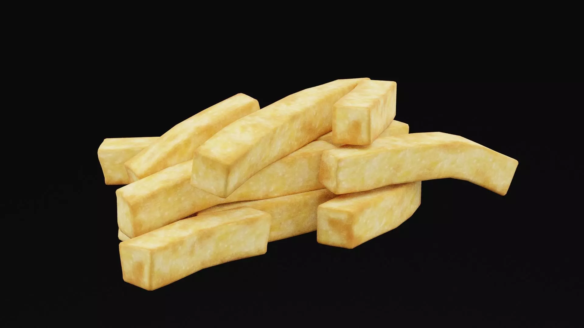 French Fries Low-poly 3D model_0