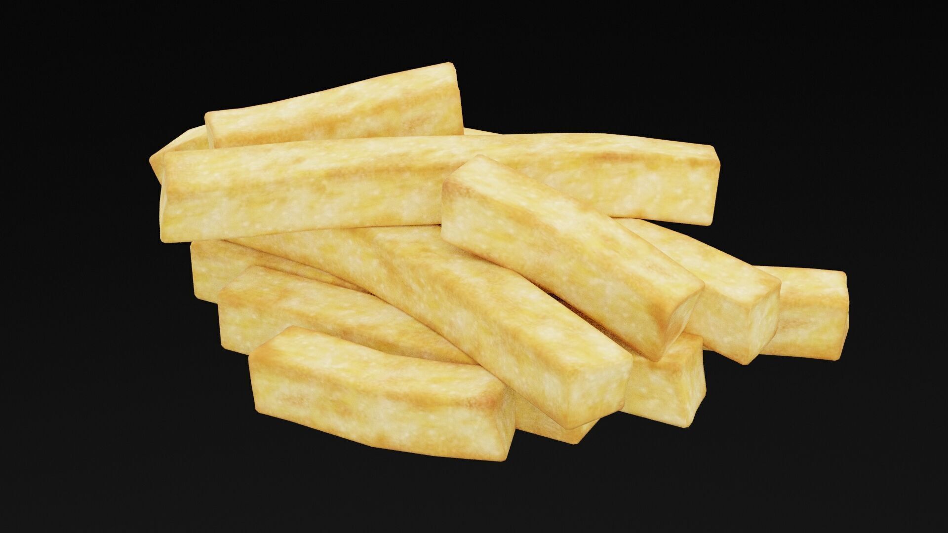 French Fries Low-poly 3D model_2