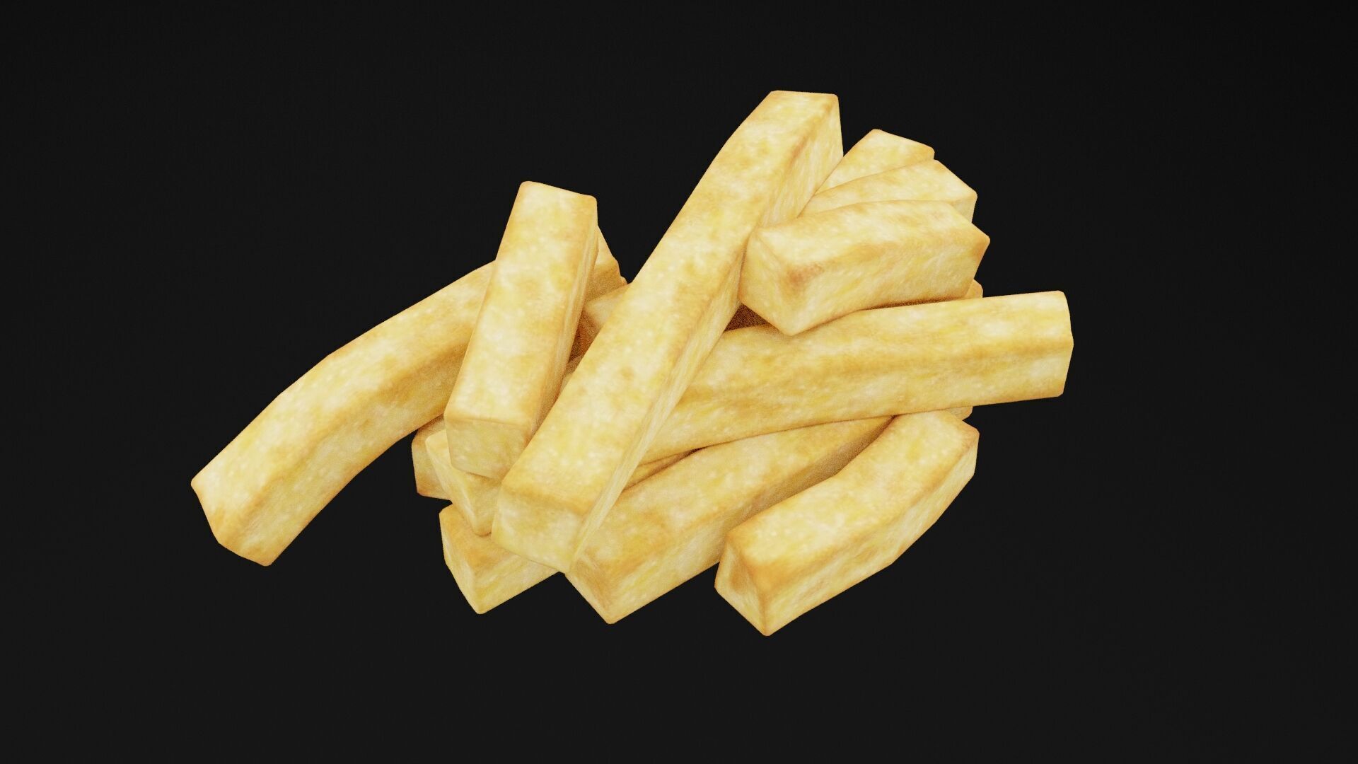 French Fries Low-poly 3D model_5