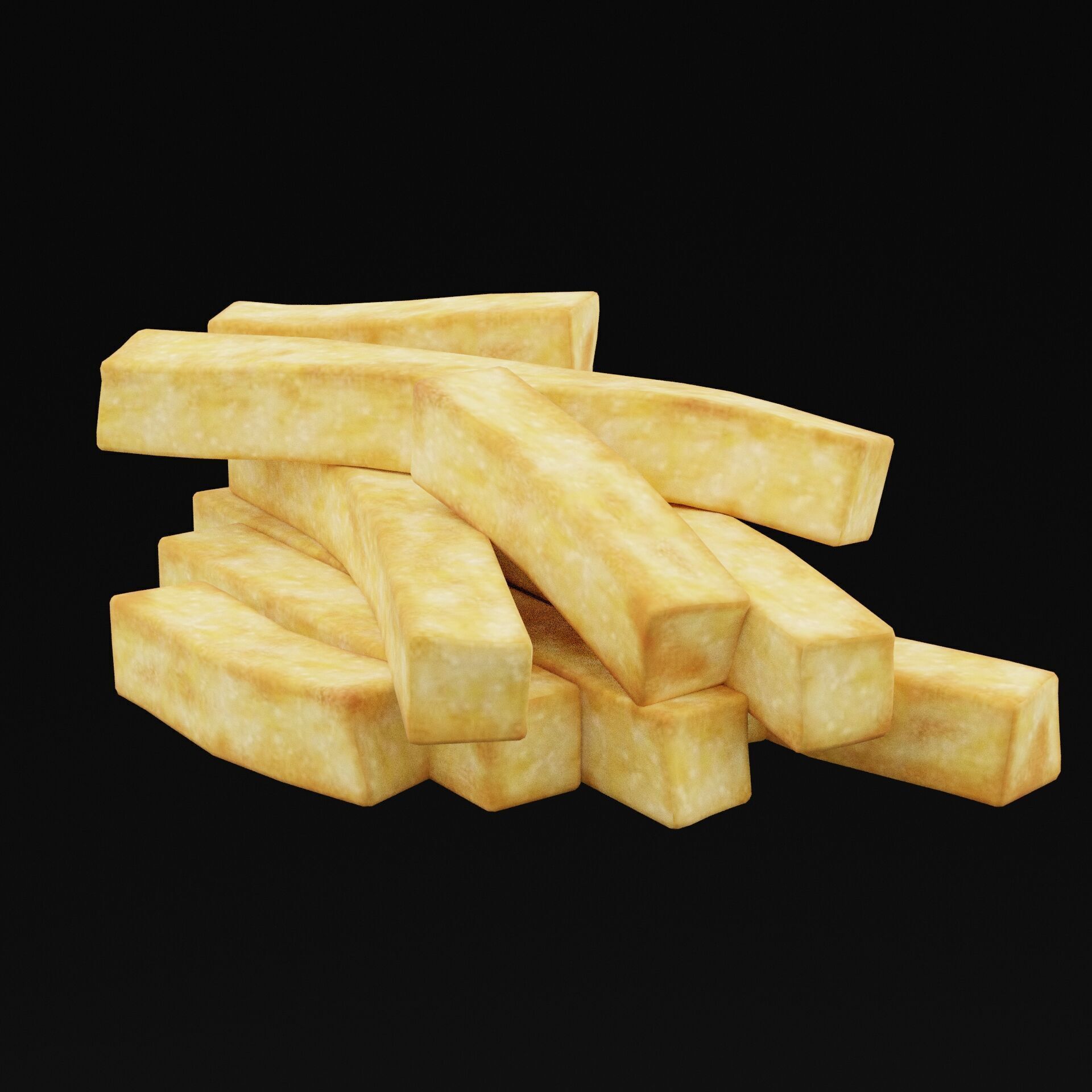 French Fries Low-poly 3D model_6